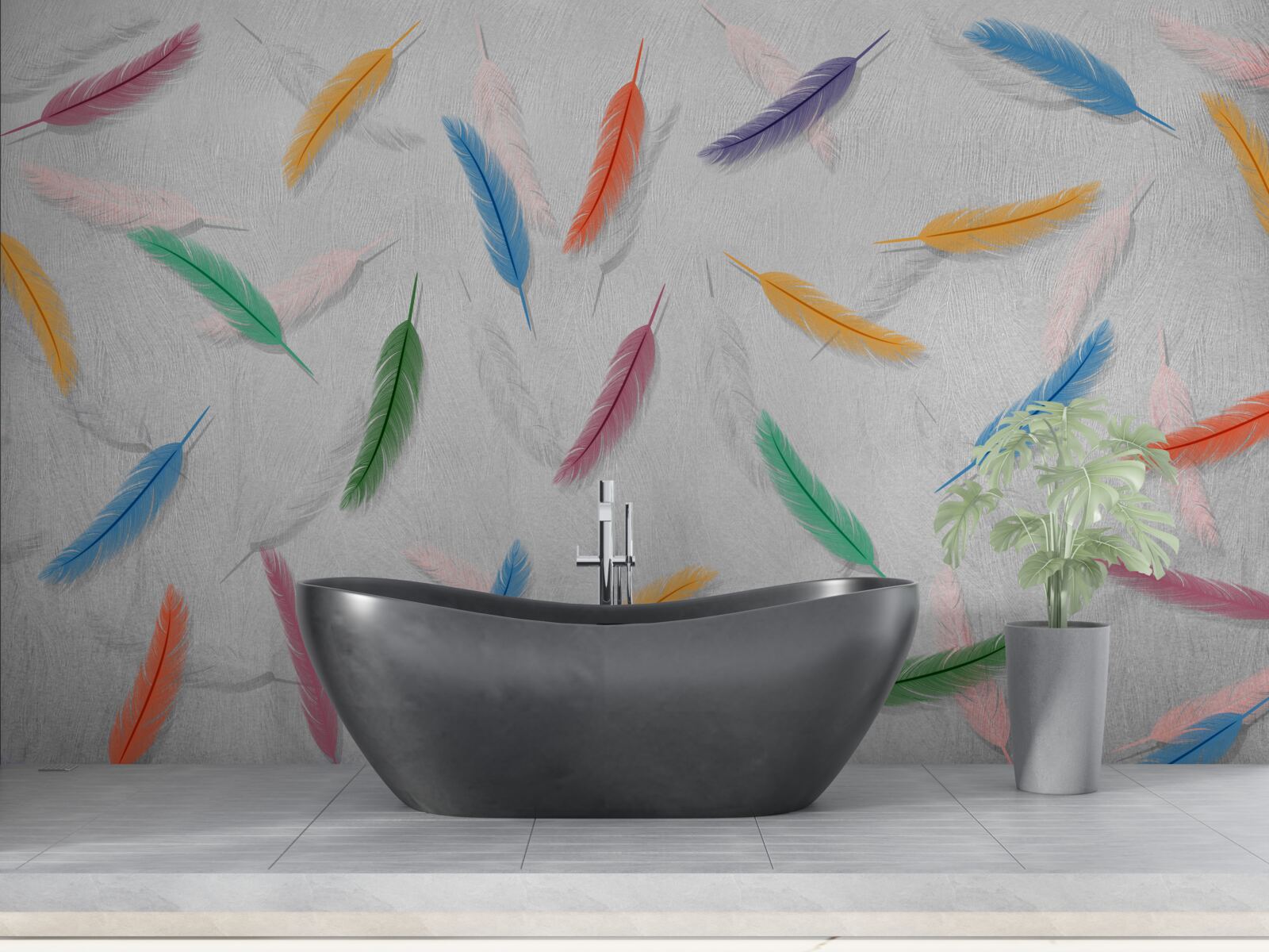 Фотошпалери кольорові ручки однакової форми