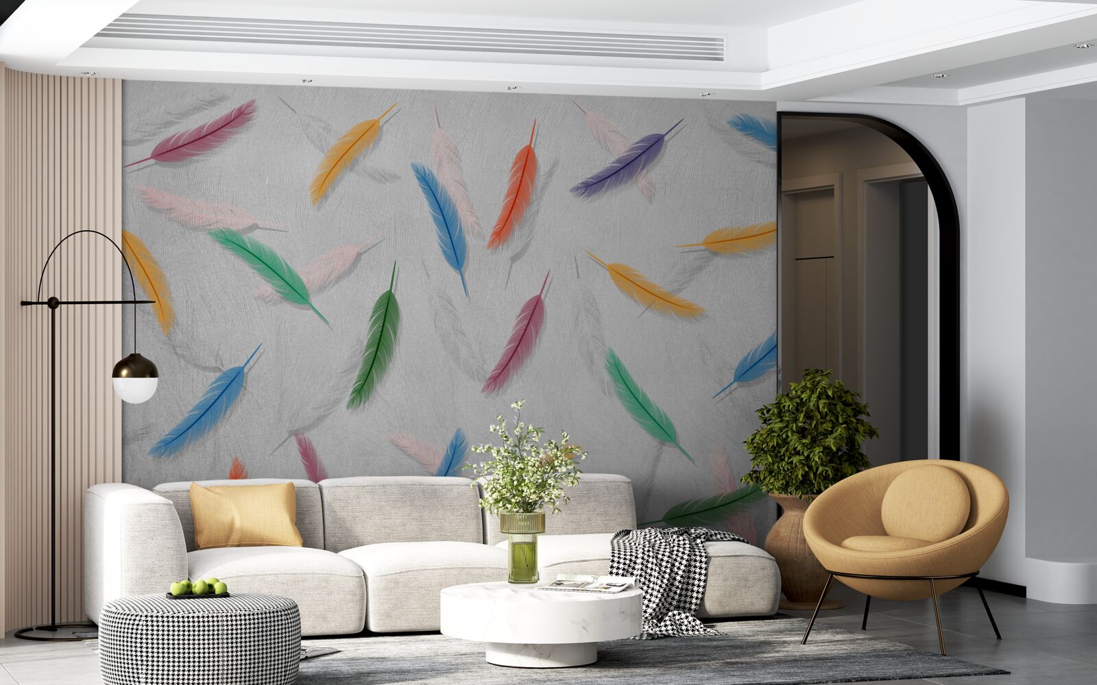 Фотошпалери кольорові ручки однакової форми