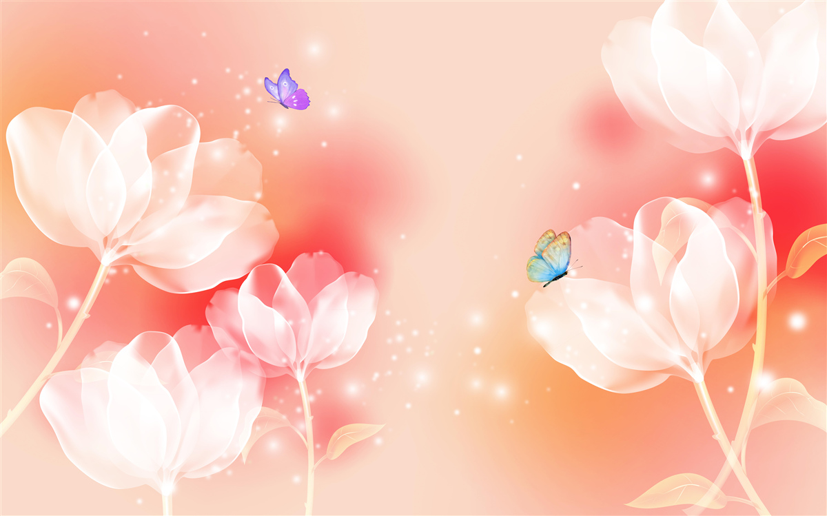 Фотошпалери тюльпани з прозорістю