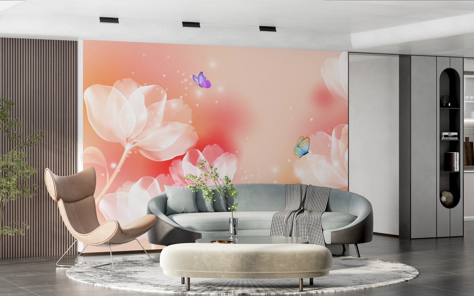 Фотошпалери тюльпани з прозорістю