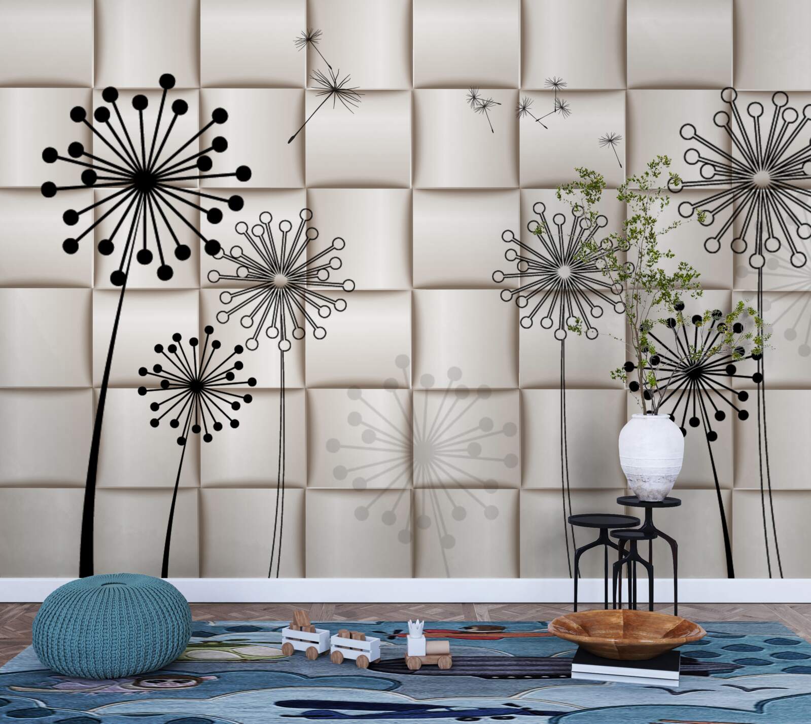 Фотошпалери незвичайні багатоніжки та маленькі птахи