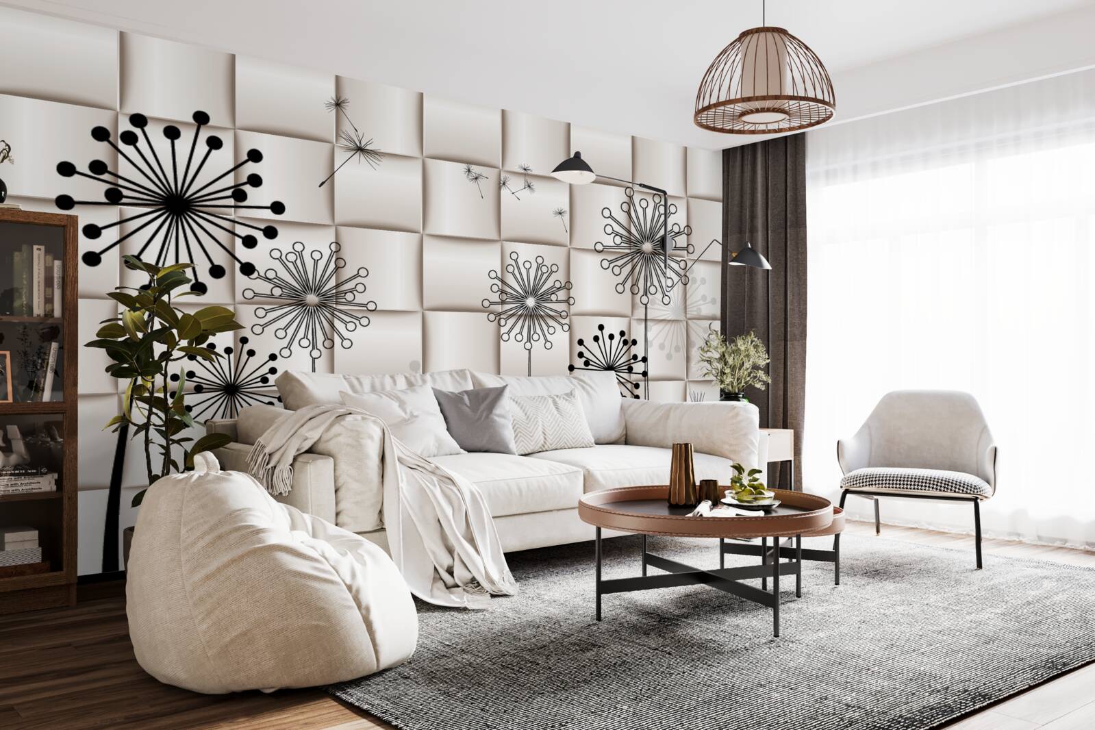 Фотошпалери незвичайні багатоніжки та маленькі птахи