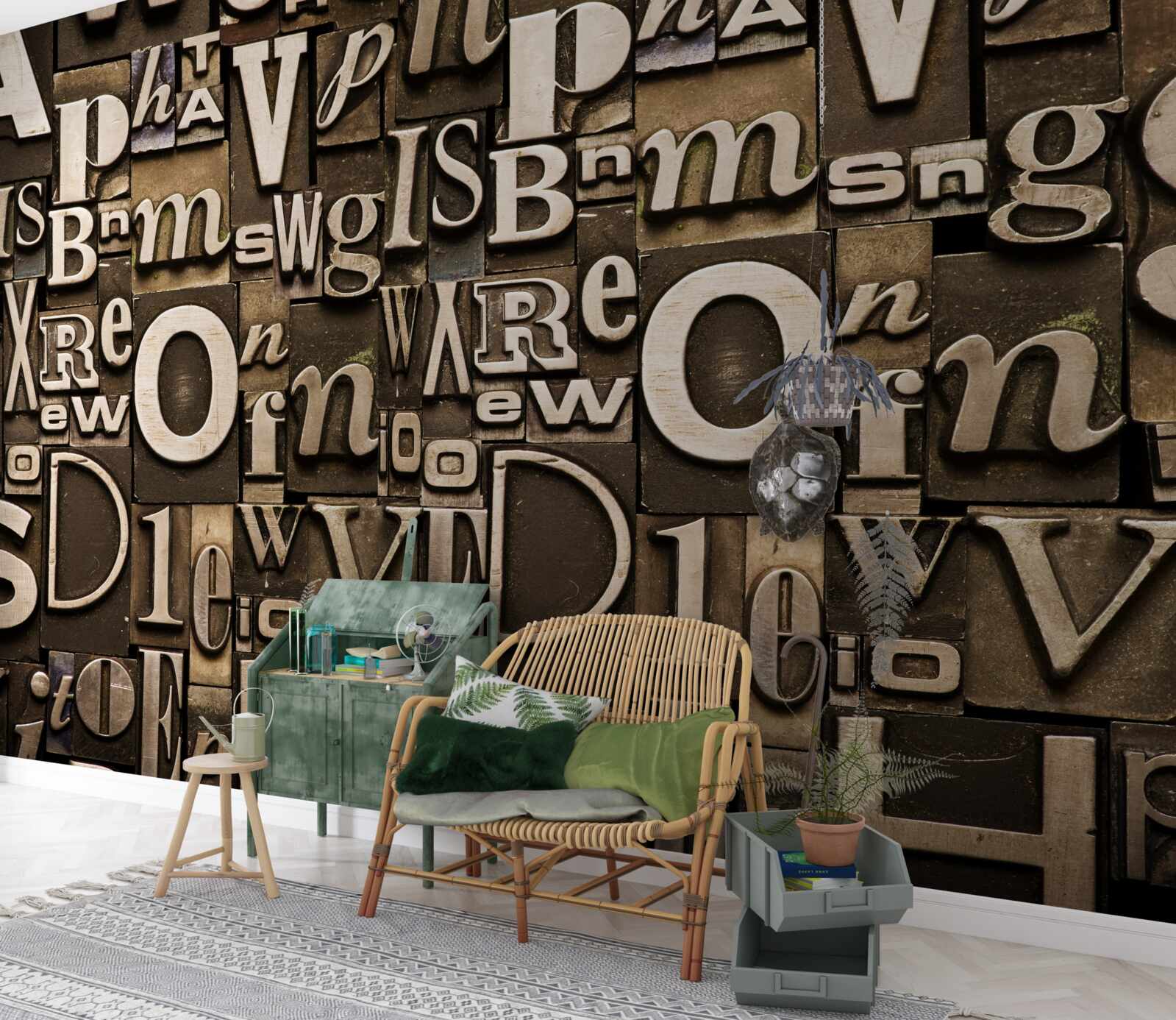 Фотошпалери різні символи на бордовій дошці