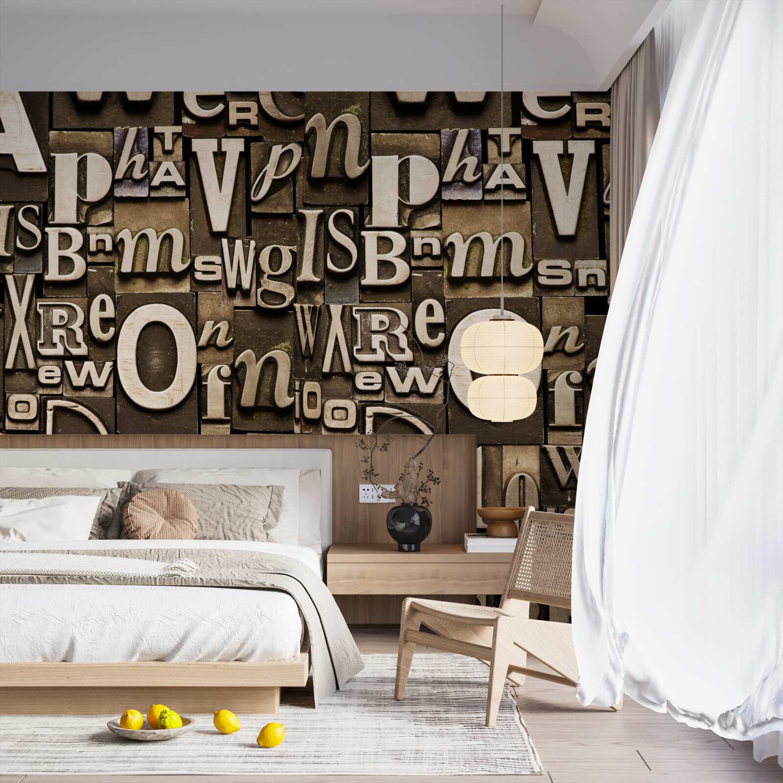 Фотошпалери різні символи на бордовій дошці