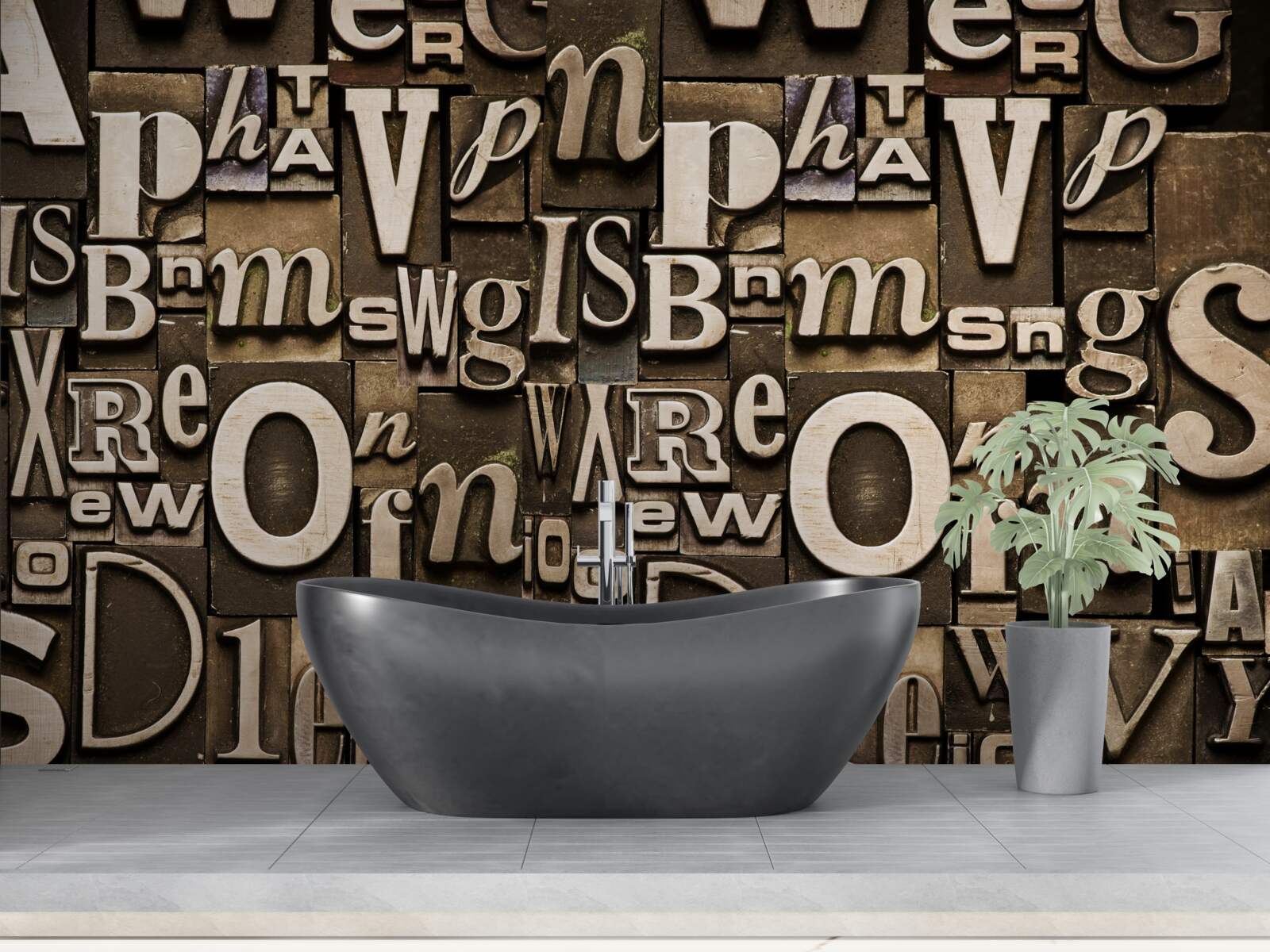 Фотошпалери різні символи на бордовій дошці