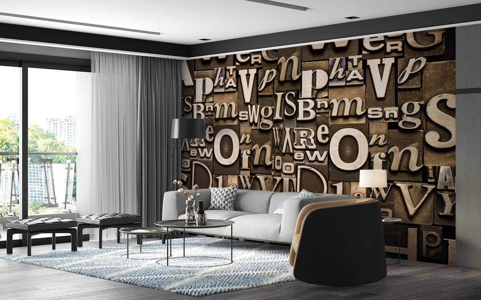 Фотошпалери різні символи на бордовій дошці