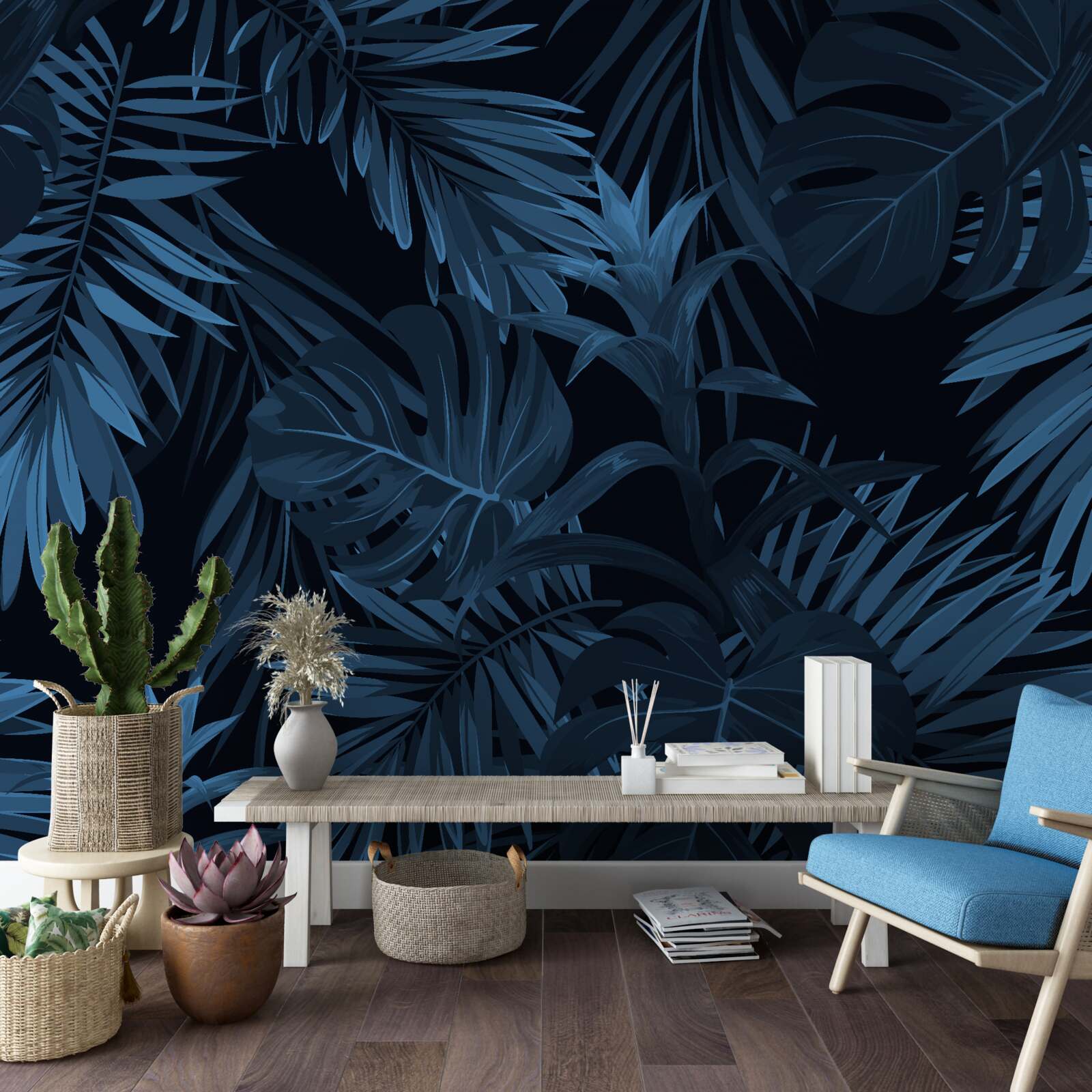 Фотошпалери тропічний ліс під покровом темряви