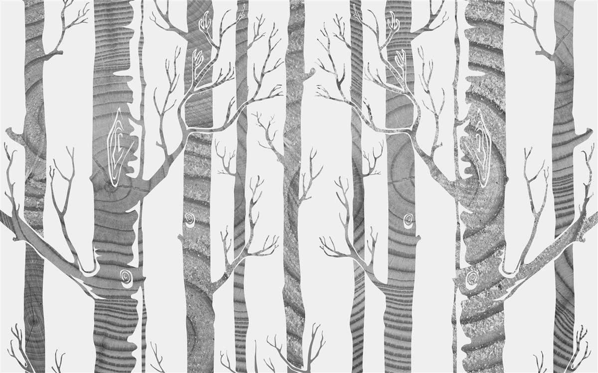 Фотошпалери незвичайний березовий гай