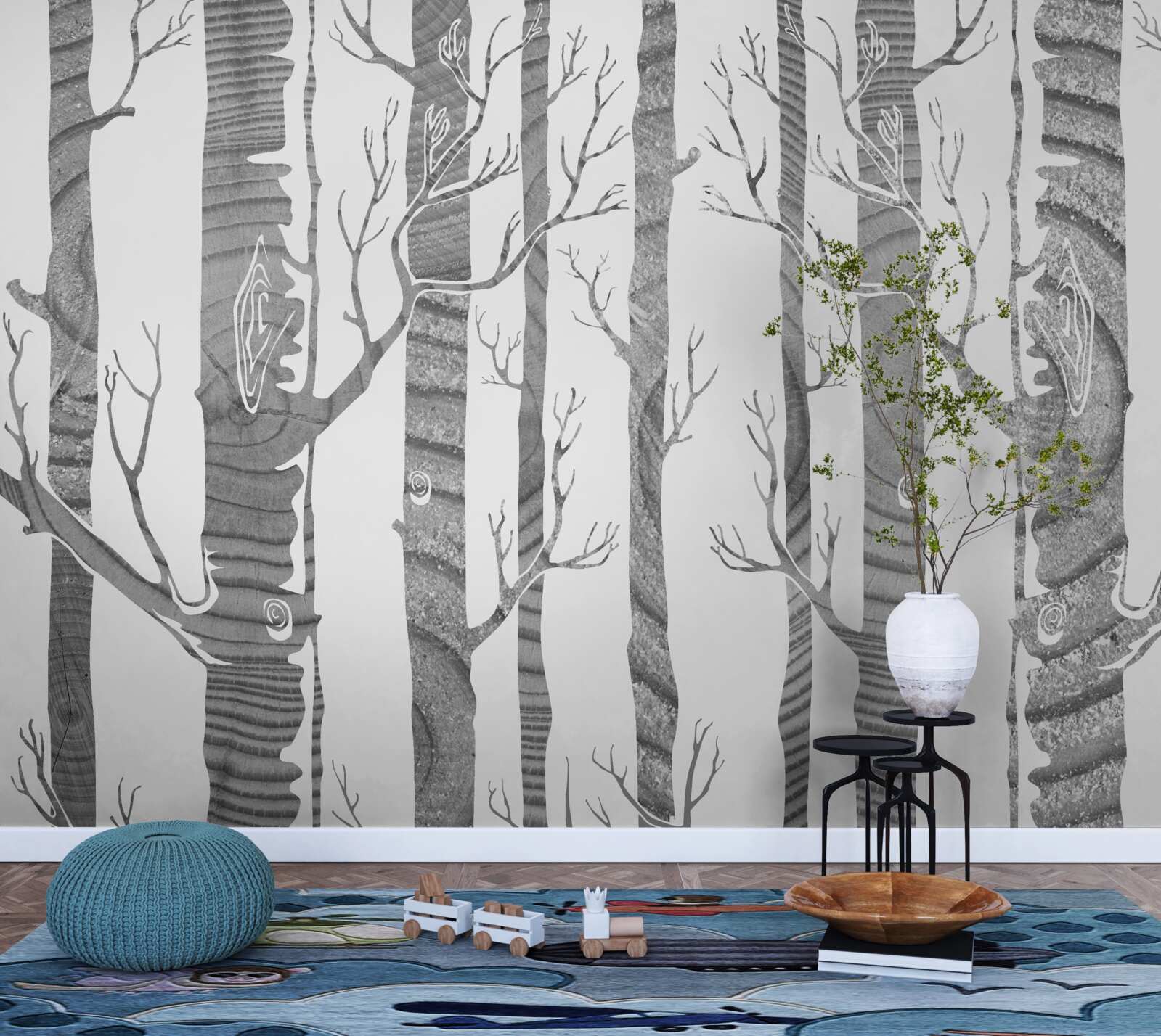 Фотошпалери незвичайний березовий гай