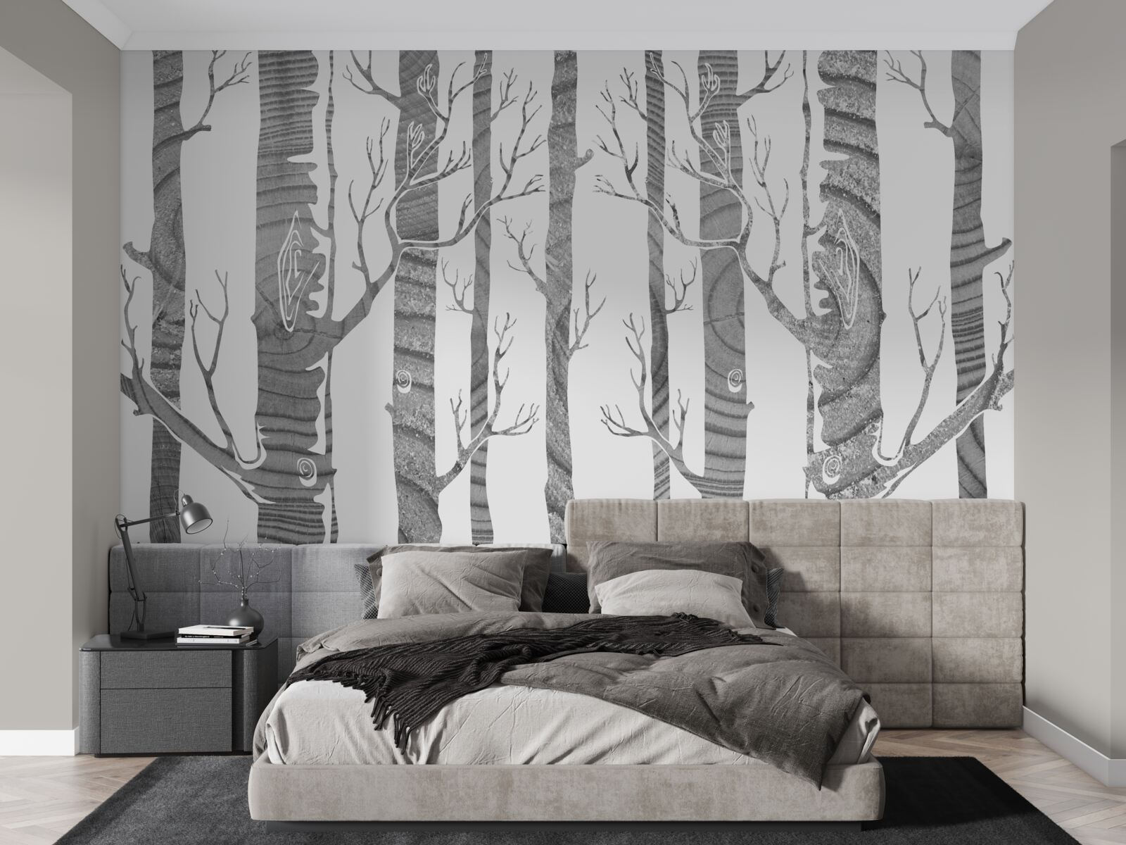 Фотошпалери незвичайний березовий гай