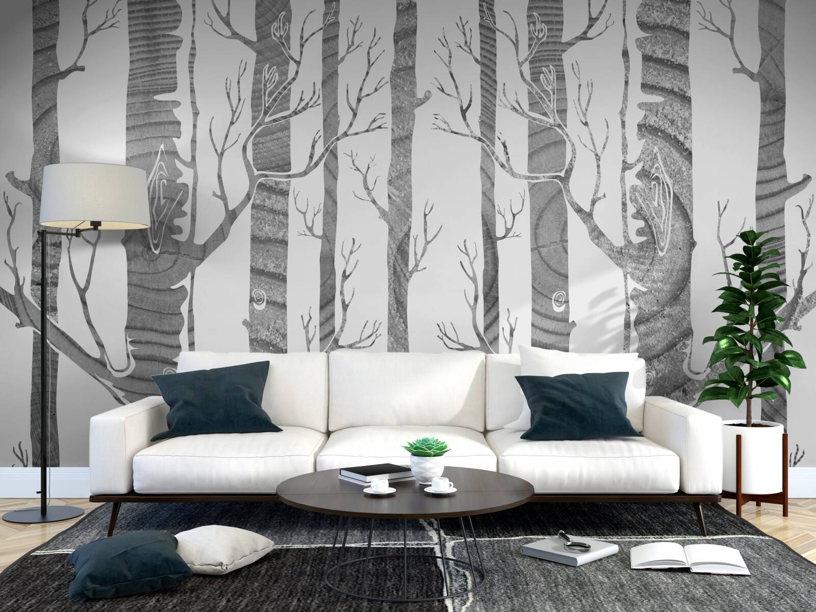 Фотошпалери незвичайний березовий гай