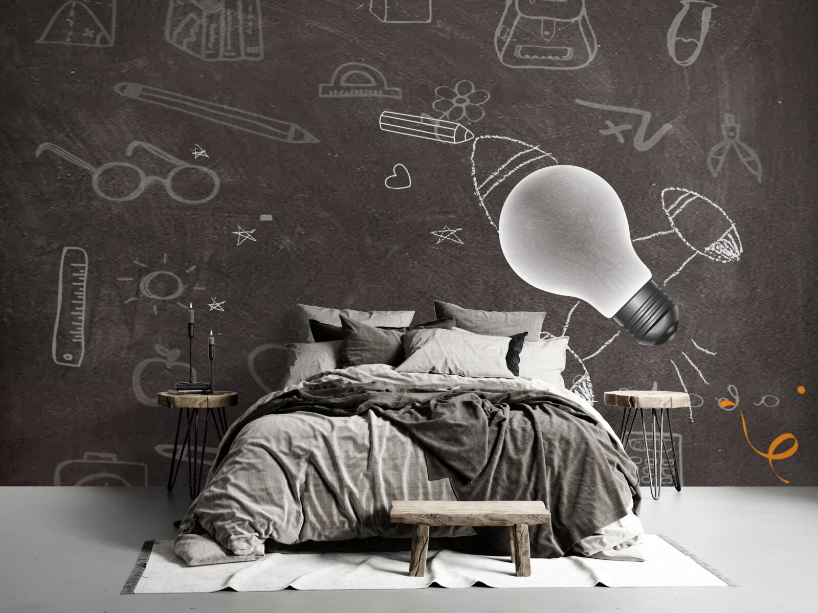 Фотошпалери на крейдяній дошці - навчання з творчістю