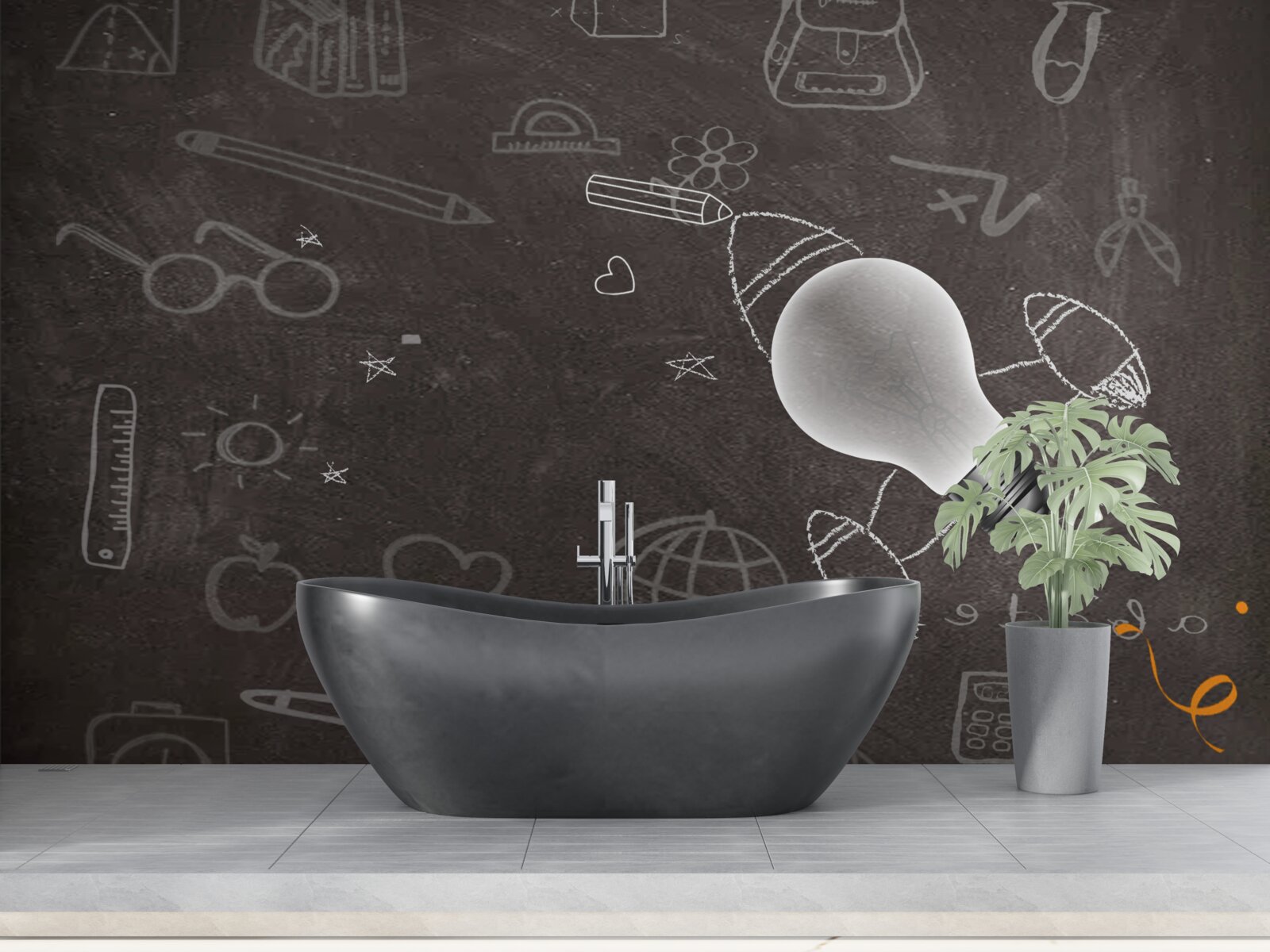 Фотошпалери на крейдяній дошці - навчання з творчістю