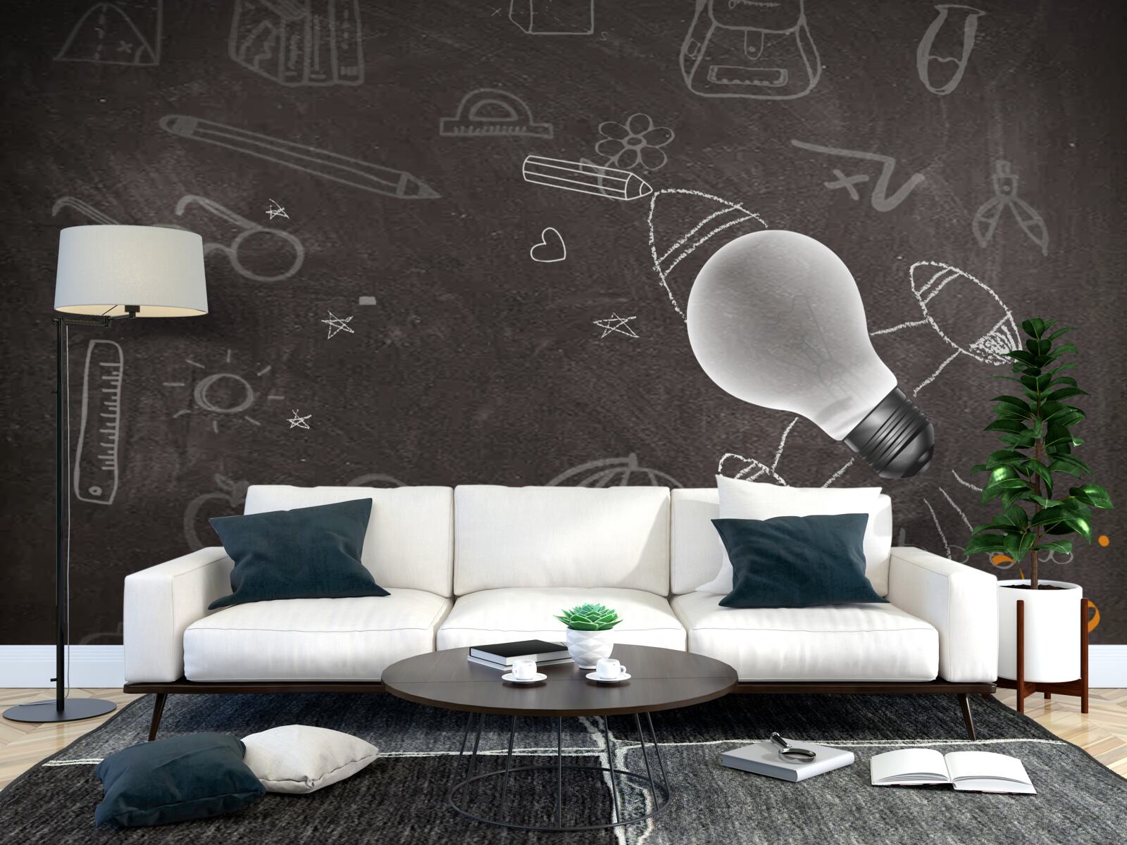 Фотошпалери на крейдяній дошці - навчання з творчістю