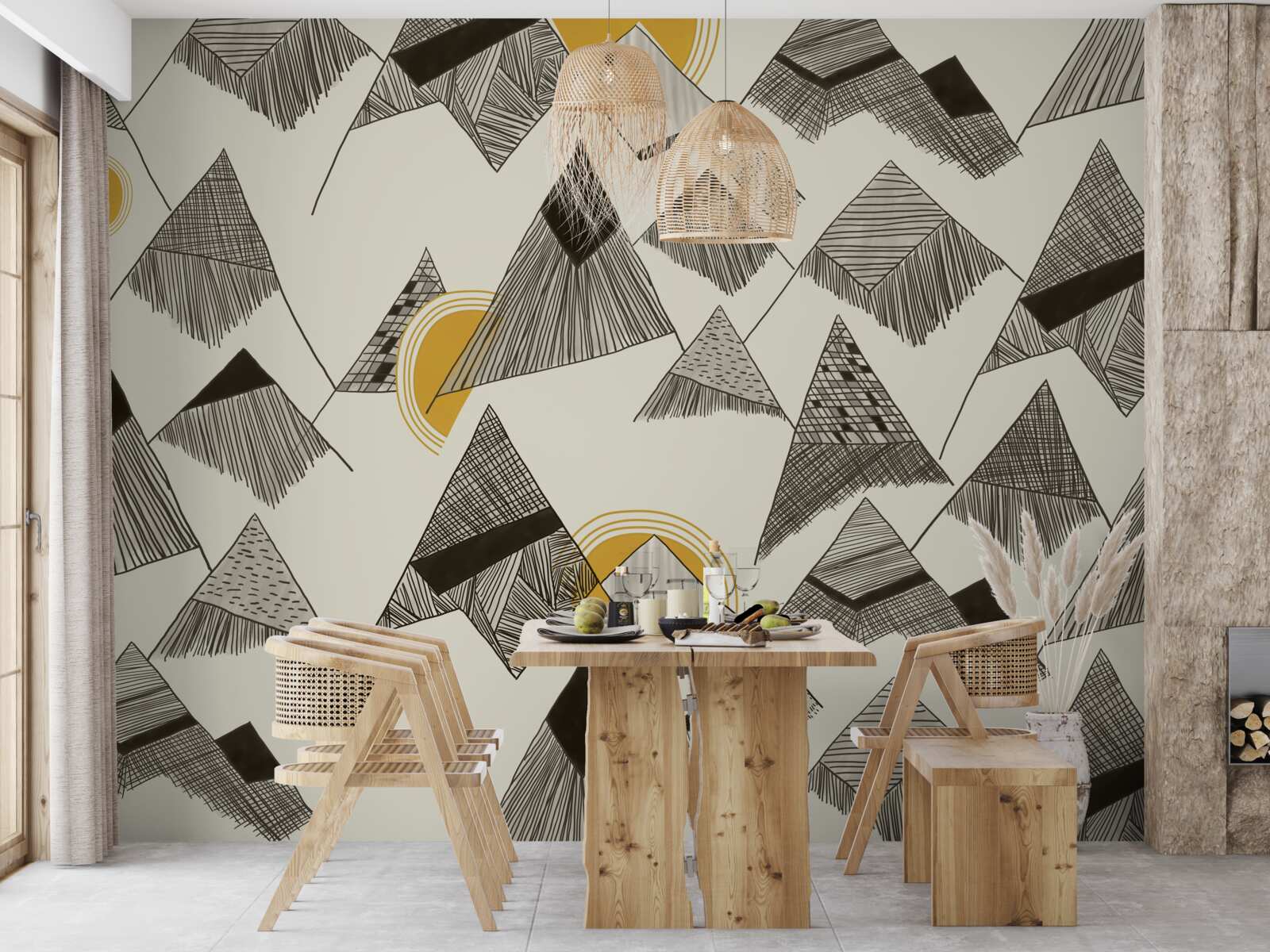 Фотошпалери гострі піки та гірські вершини