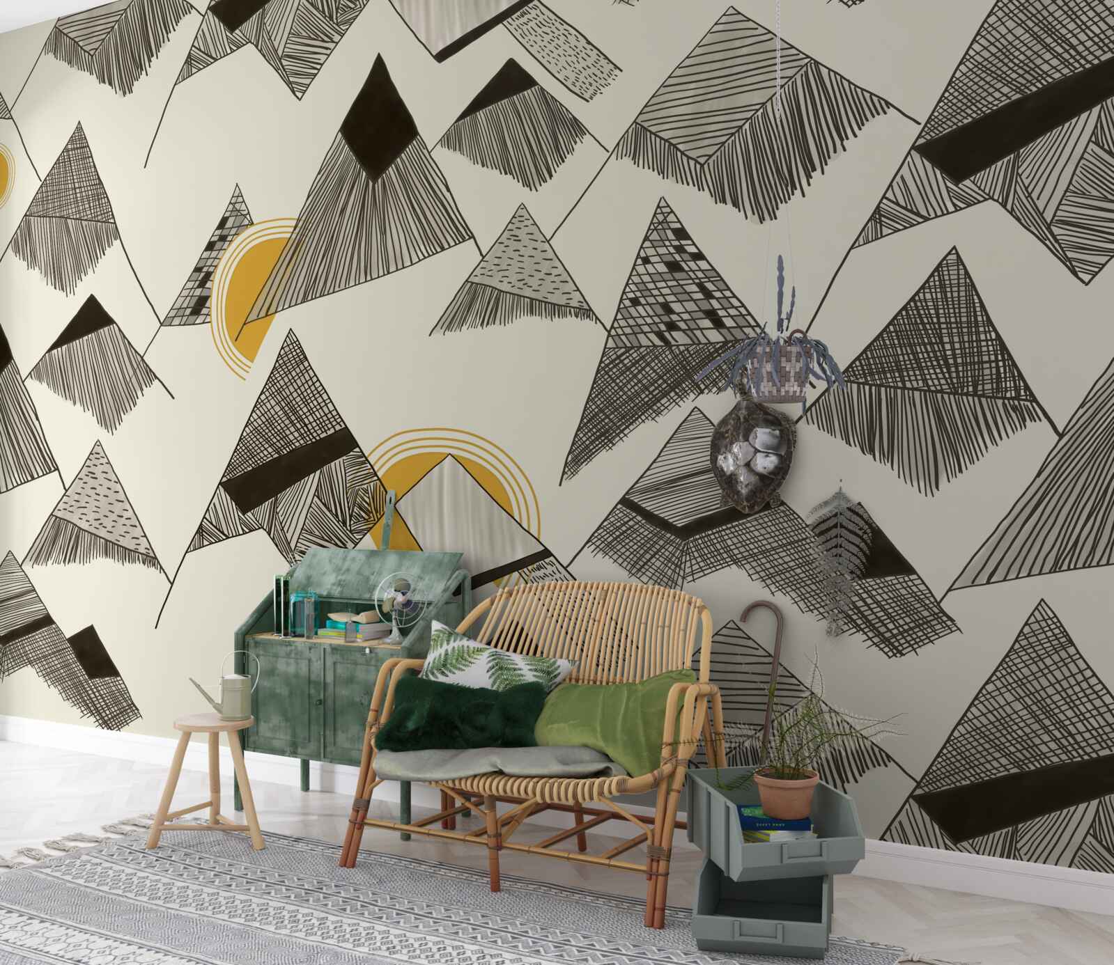 Фотошпалери гострі піки та гірські вершини