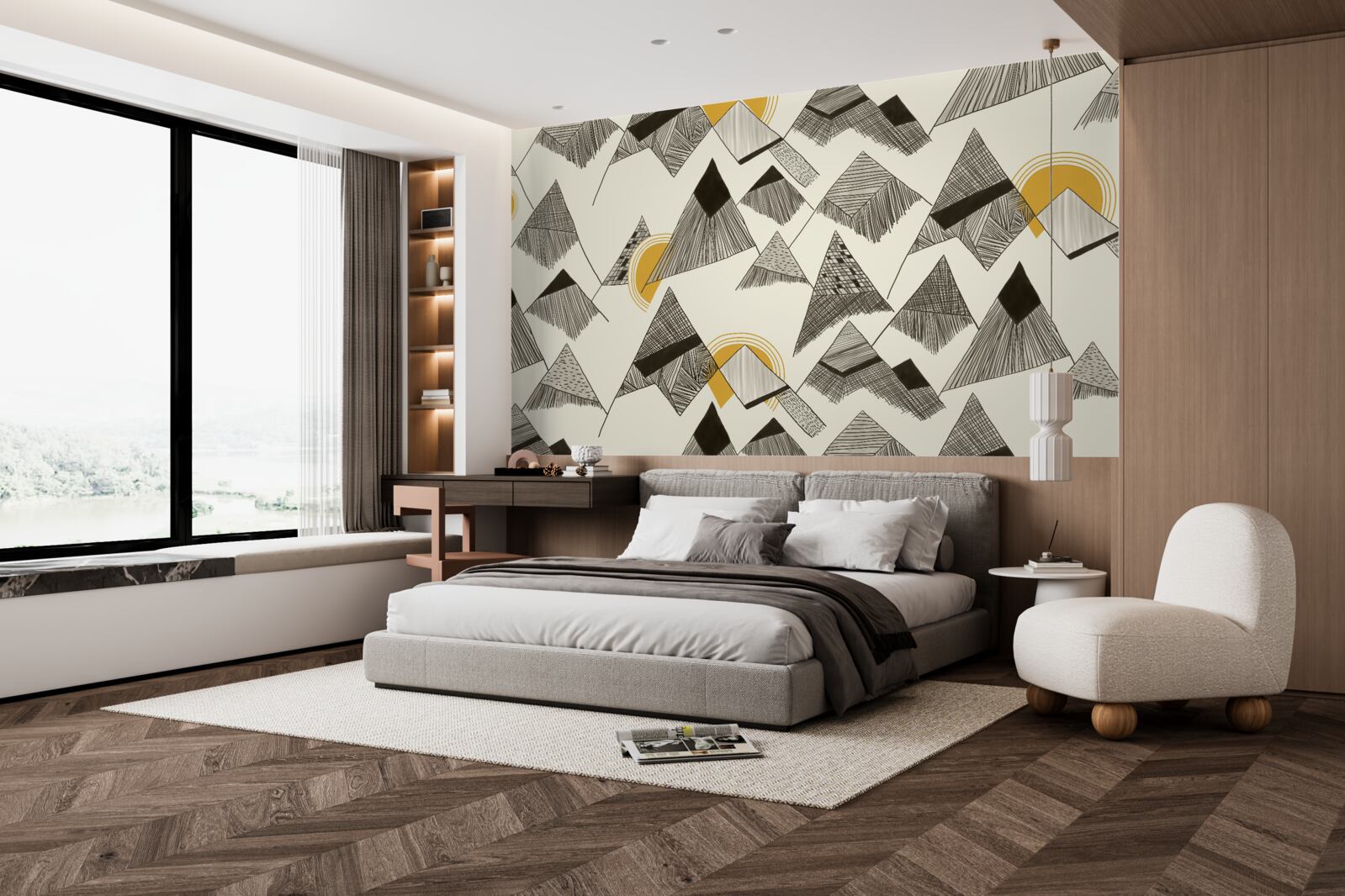 Фотошпалери гострі піки та гірські вершини