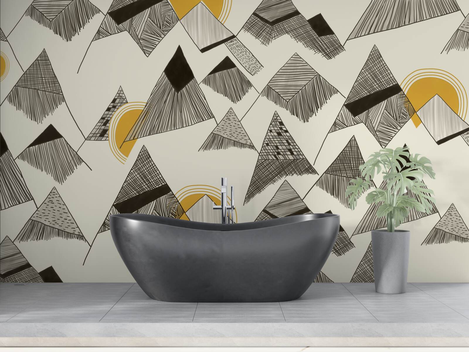 Фотошпалери гострі піки та гірські вершини