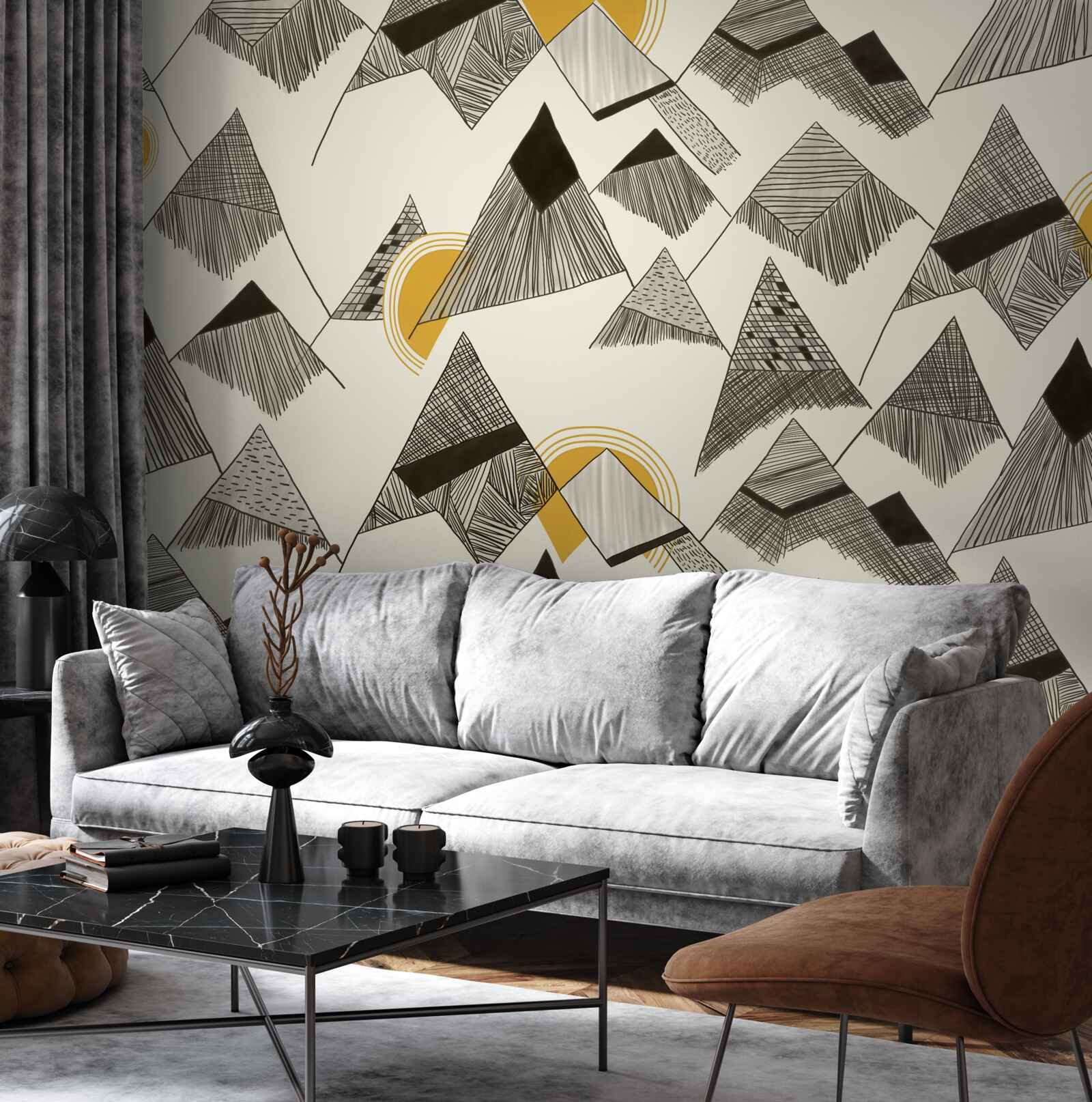 Фотошпалери гострі піки та гірські вершини