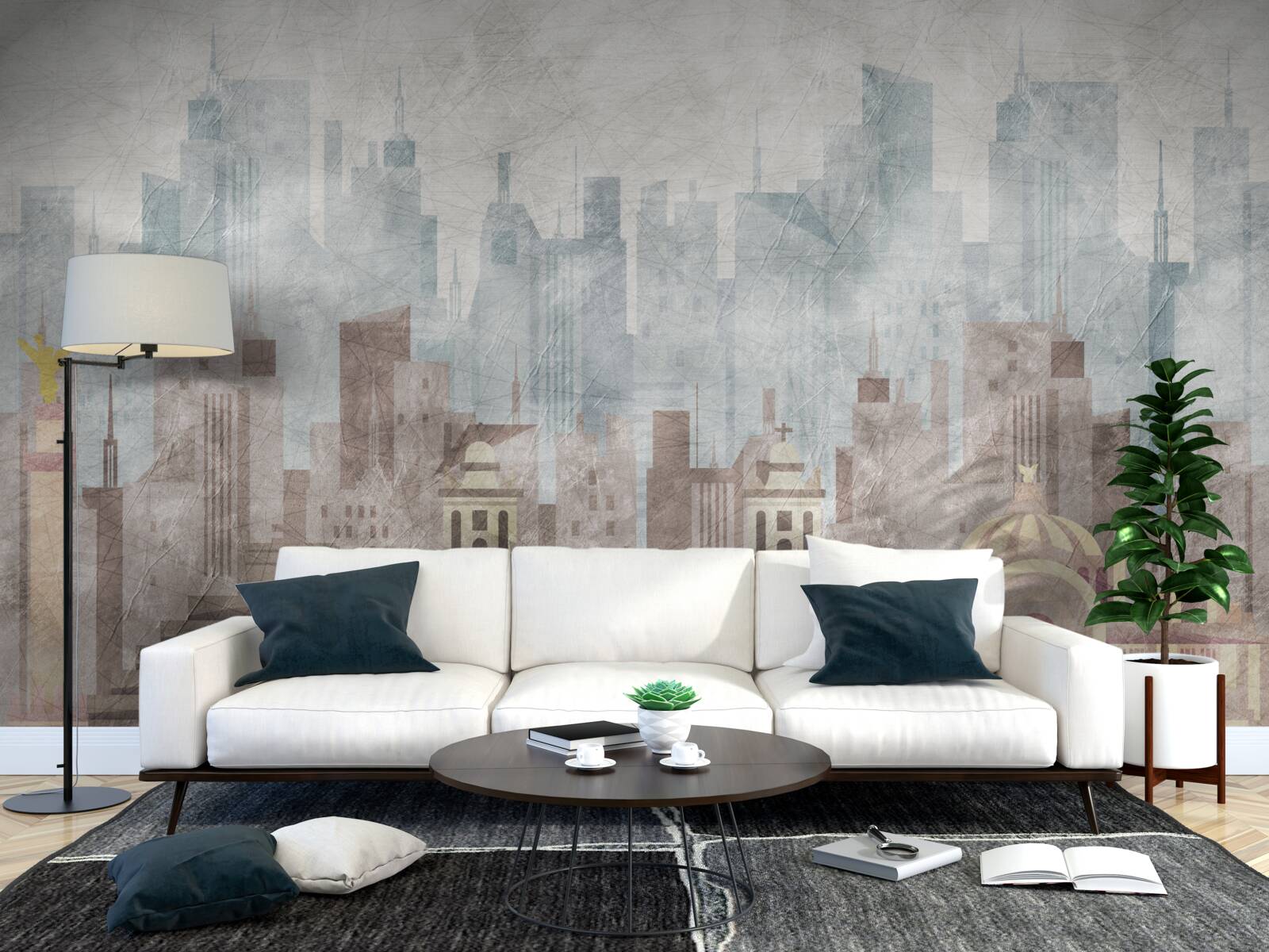 Фотошпалери стародавнє місто перед обличчям мегаполісу