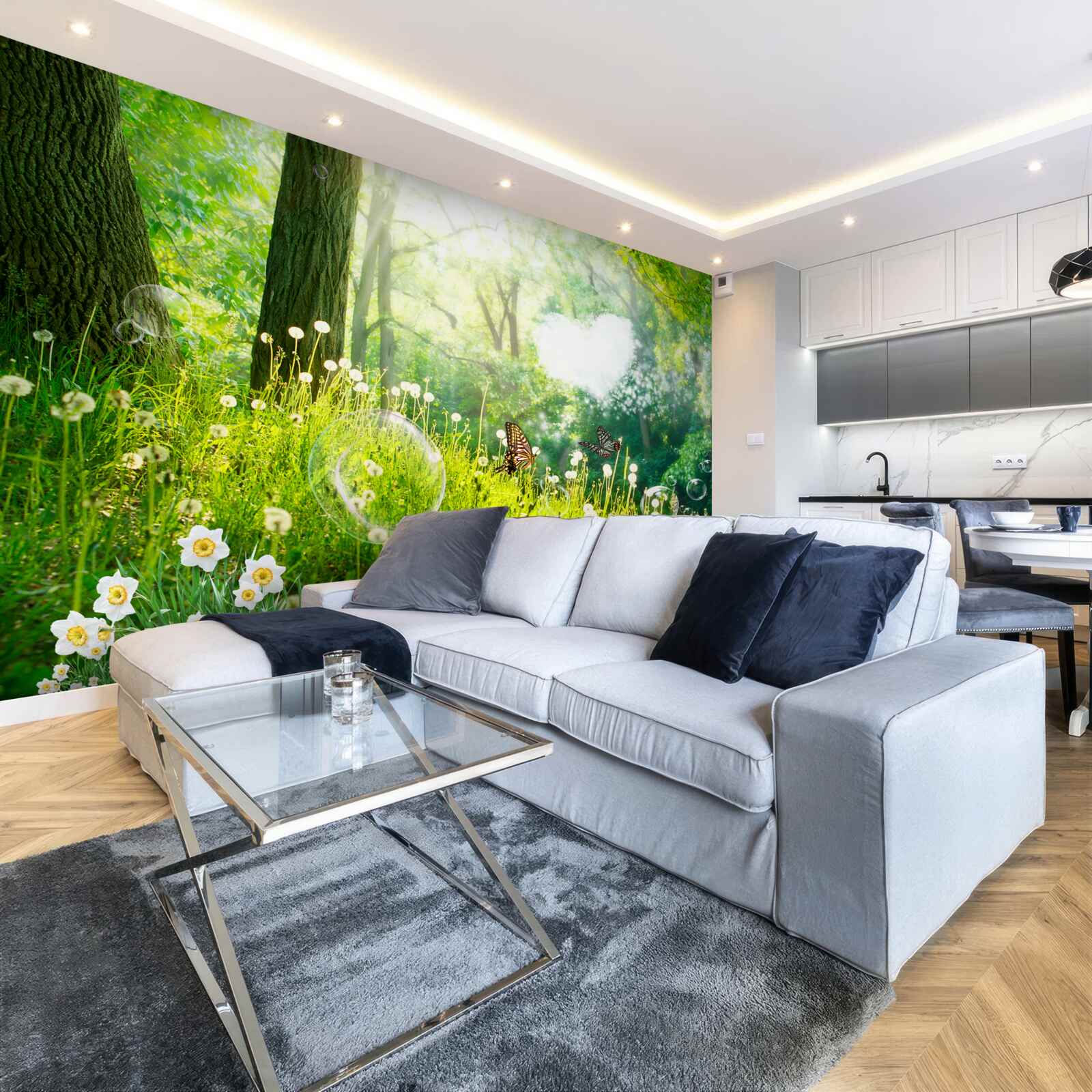 Фотошпалери Метелики на зеленому лузі