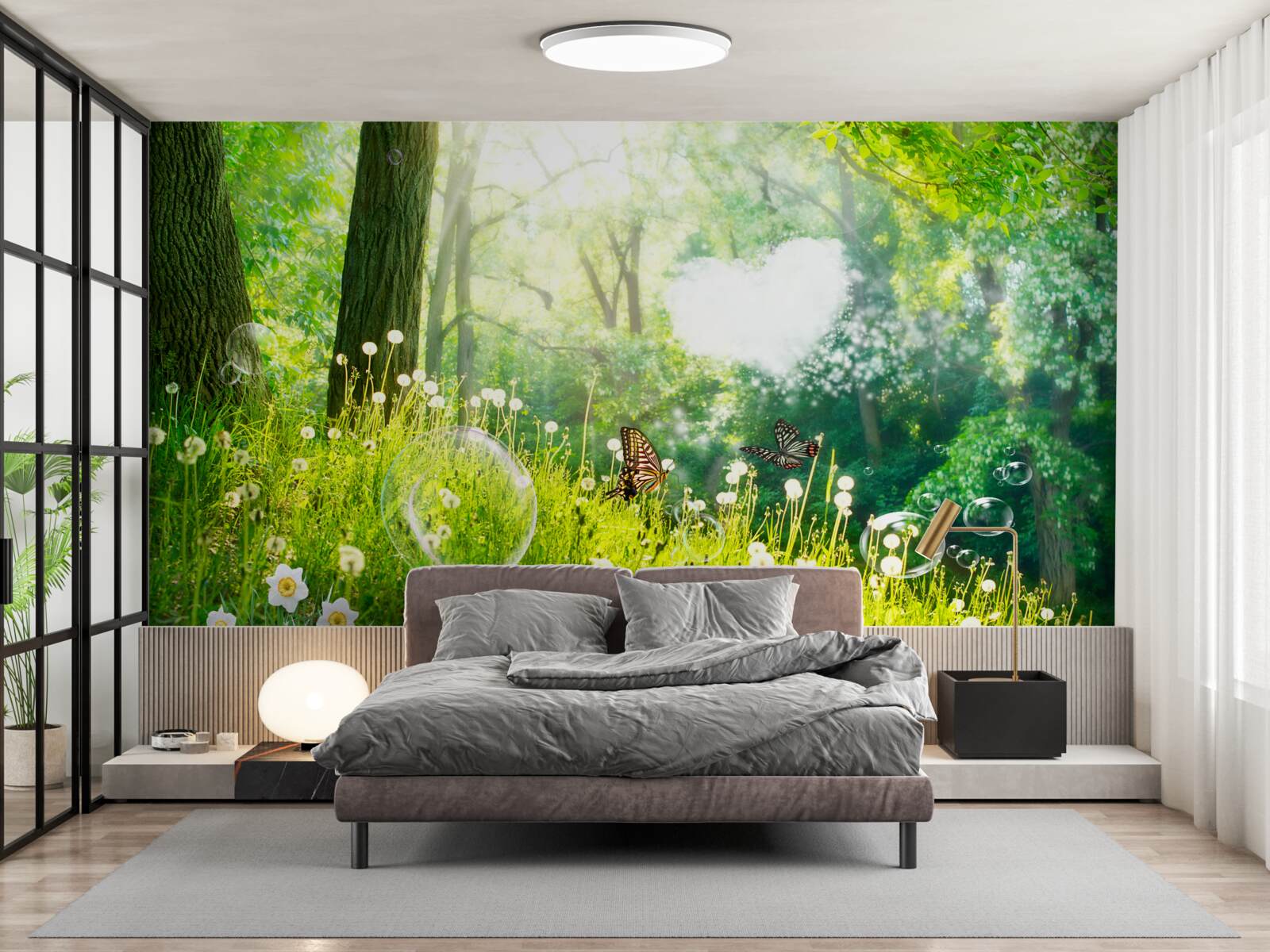 Фотошпалери Метелики на зеленому лузі