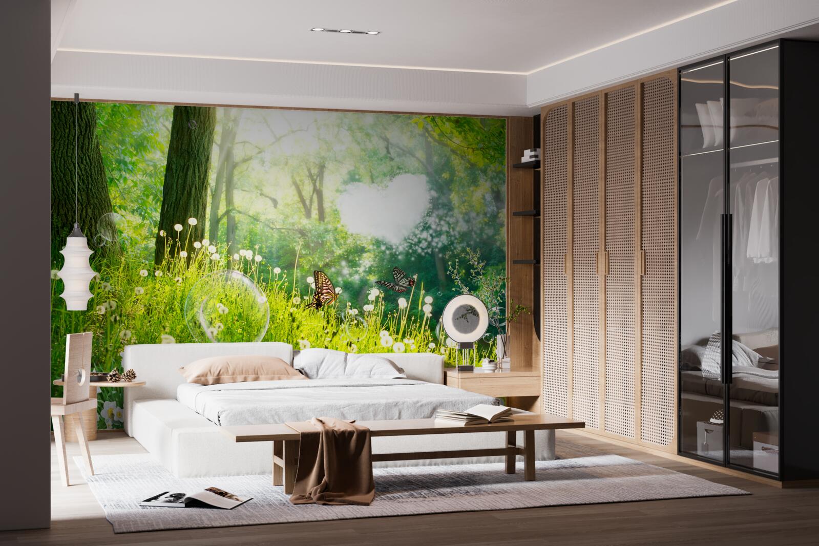 Фотошпалери Метелики на зеленому лузі