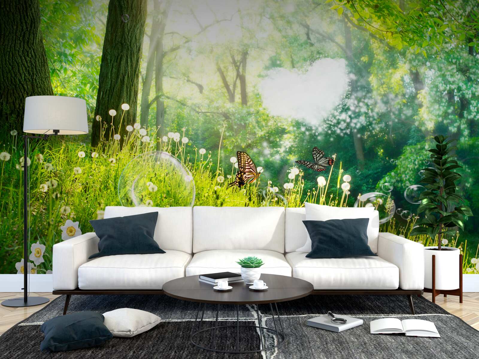 Фотошпалери Метелики на зеленому лузі