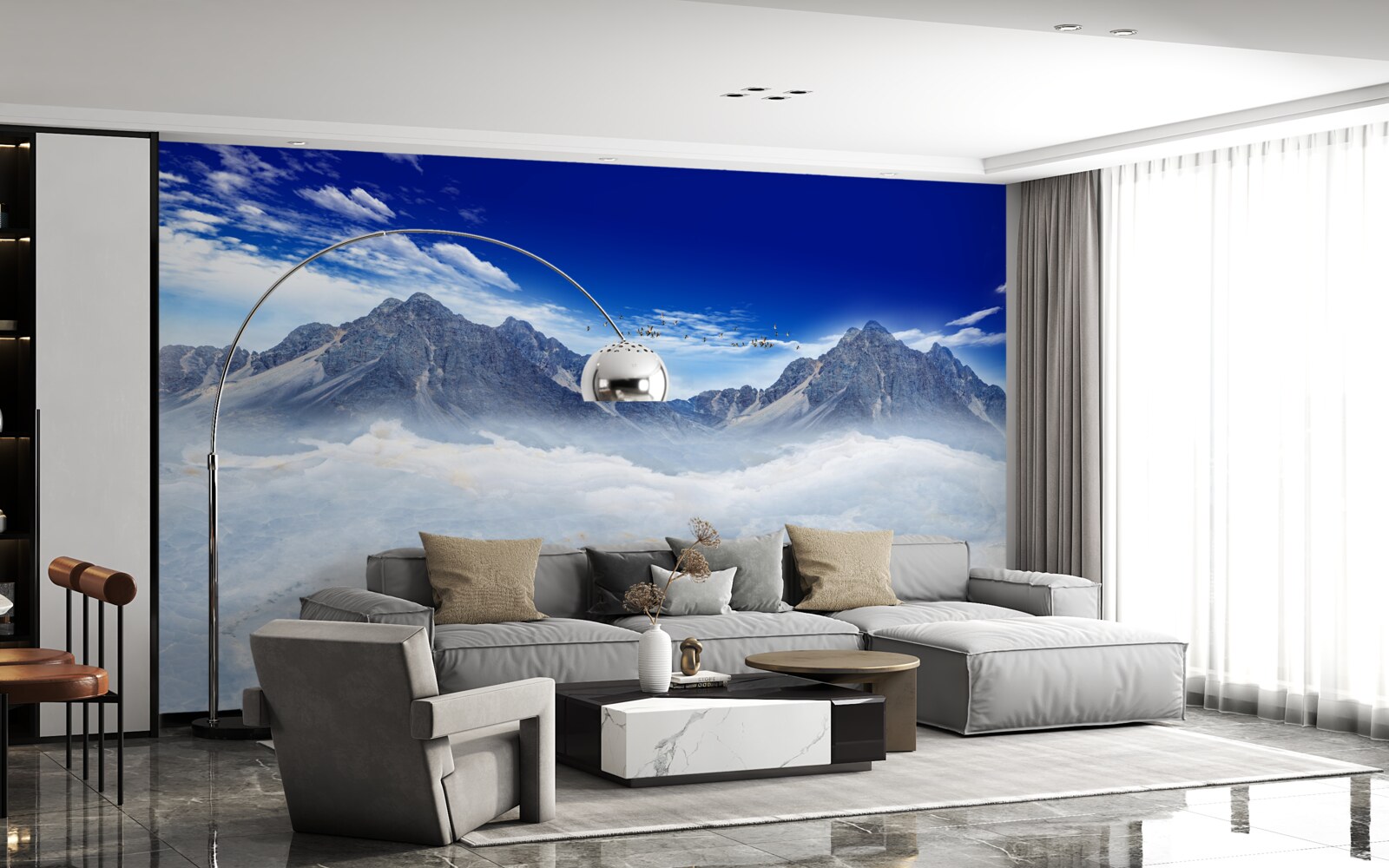 Фотошпалери чарівна завіса гірського туману