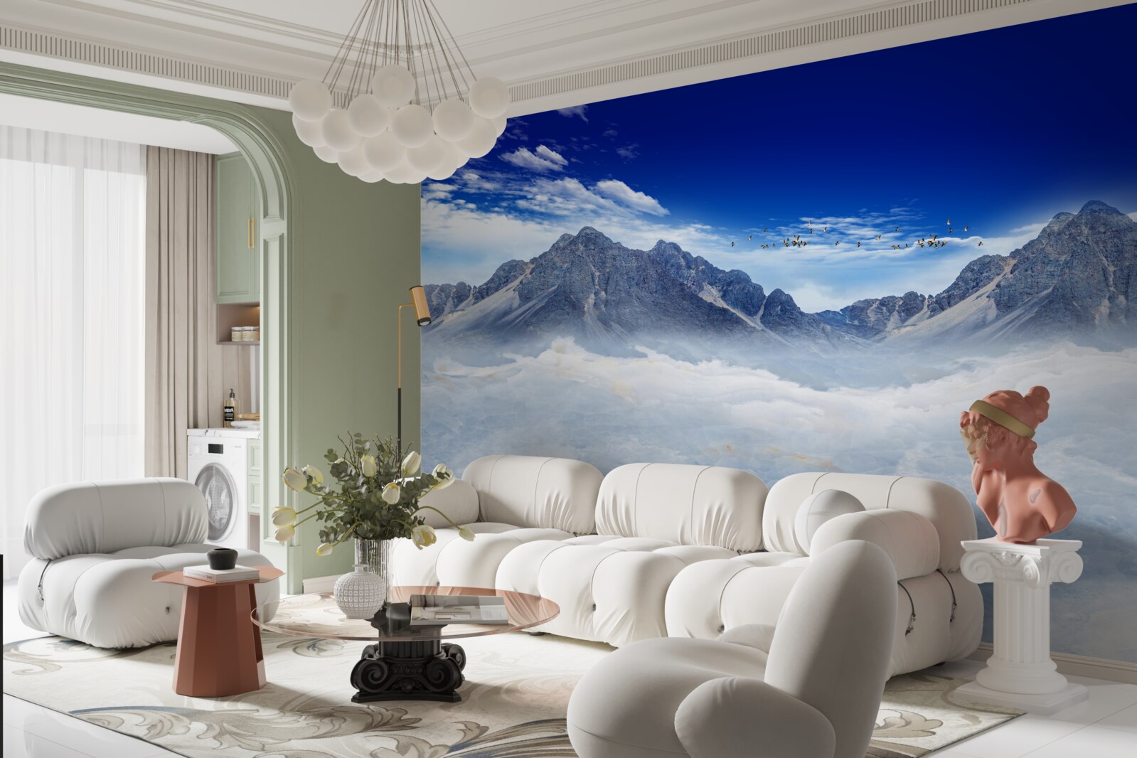 Фотошпалери чарівна завіса гірського туману