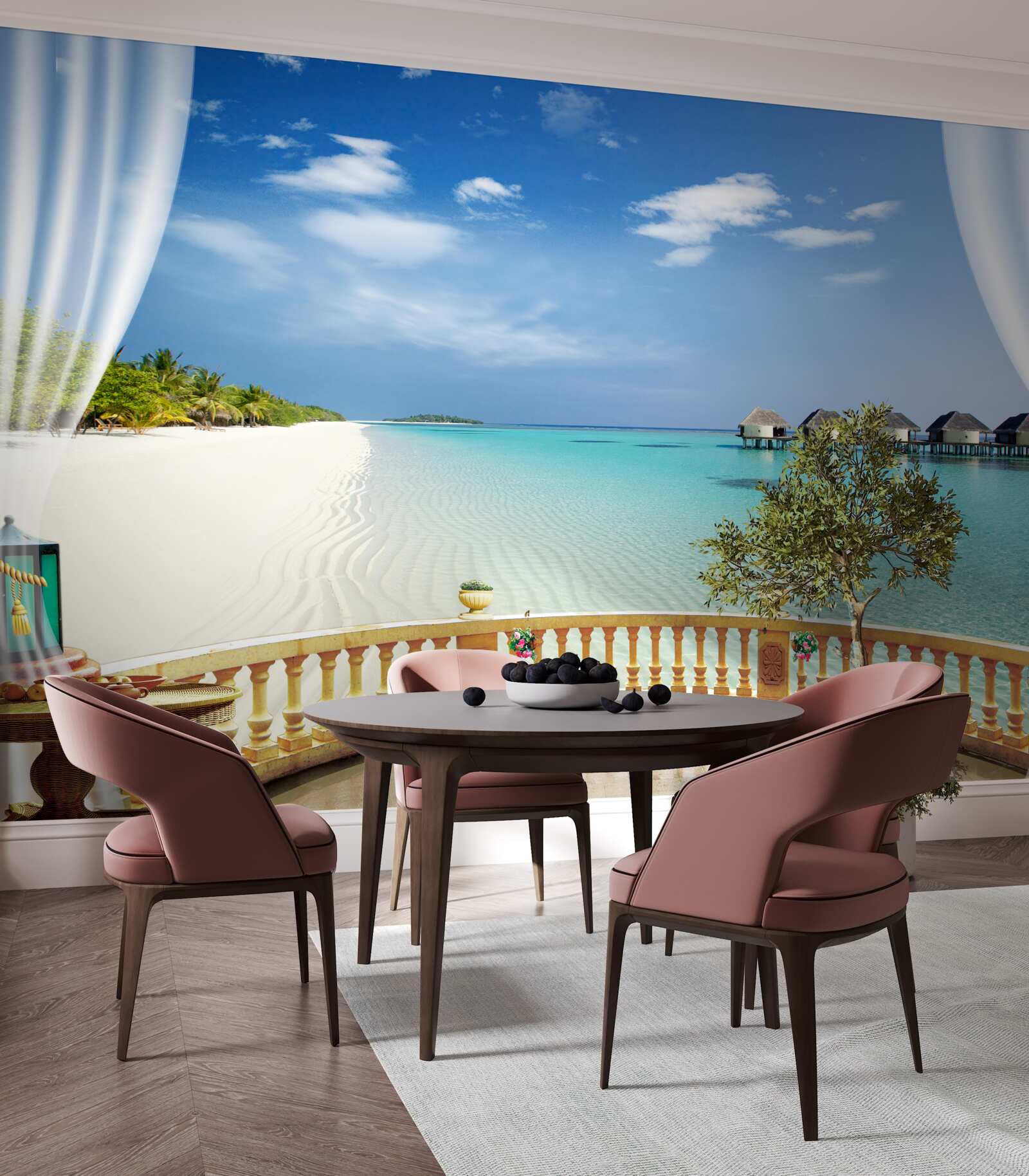 Фотошпалери вид на океан з веранди