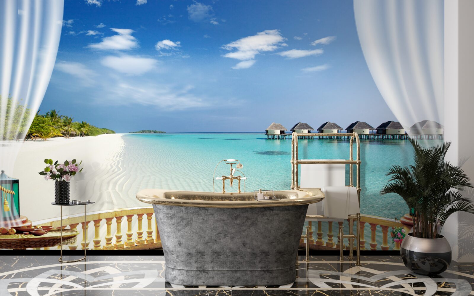 Фотошпалери вид на океан з веранди