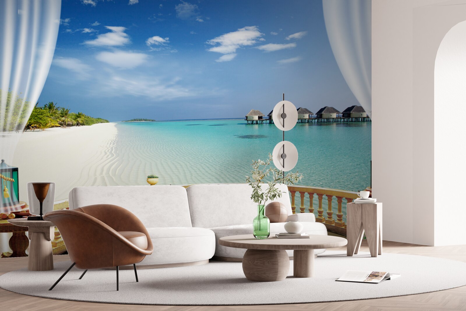 Фотошпалери вид на океан з веранди