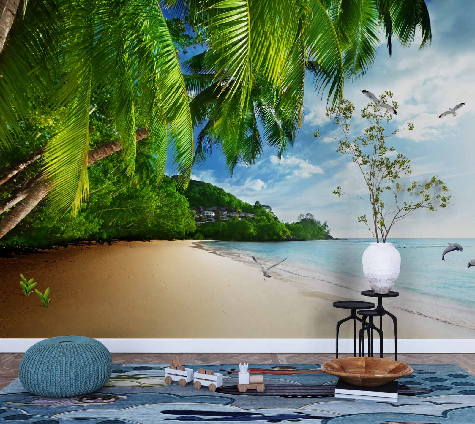 Фотошпалери безлюдний острів з піщаним пляжем