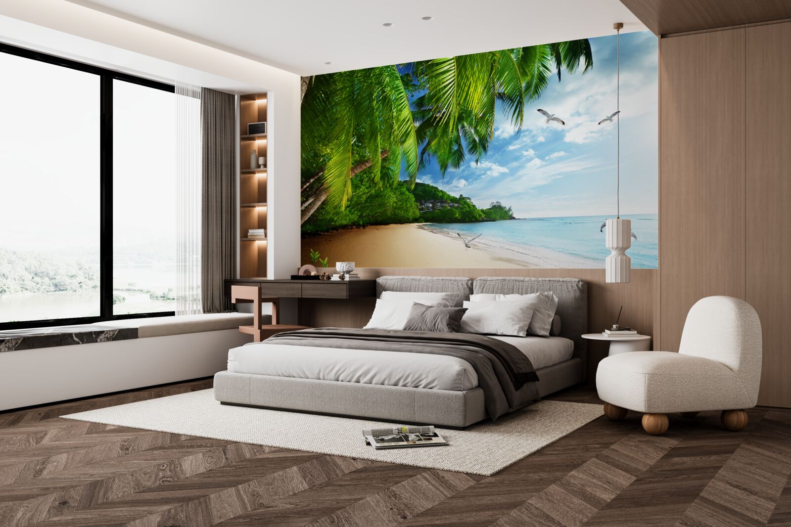 Фотошпалери безлюдний острів з піщаним пляжем