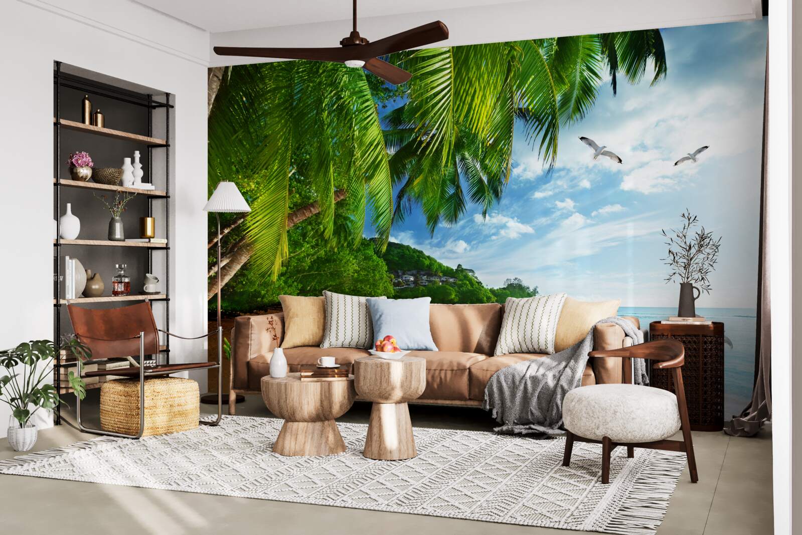 Фотошпалери безлюдний острів з піщаним пляжем