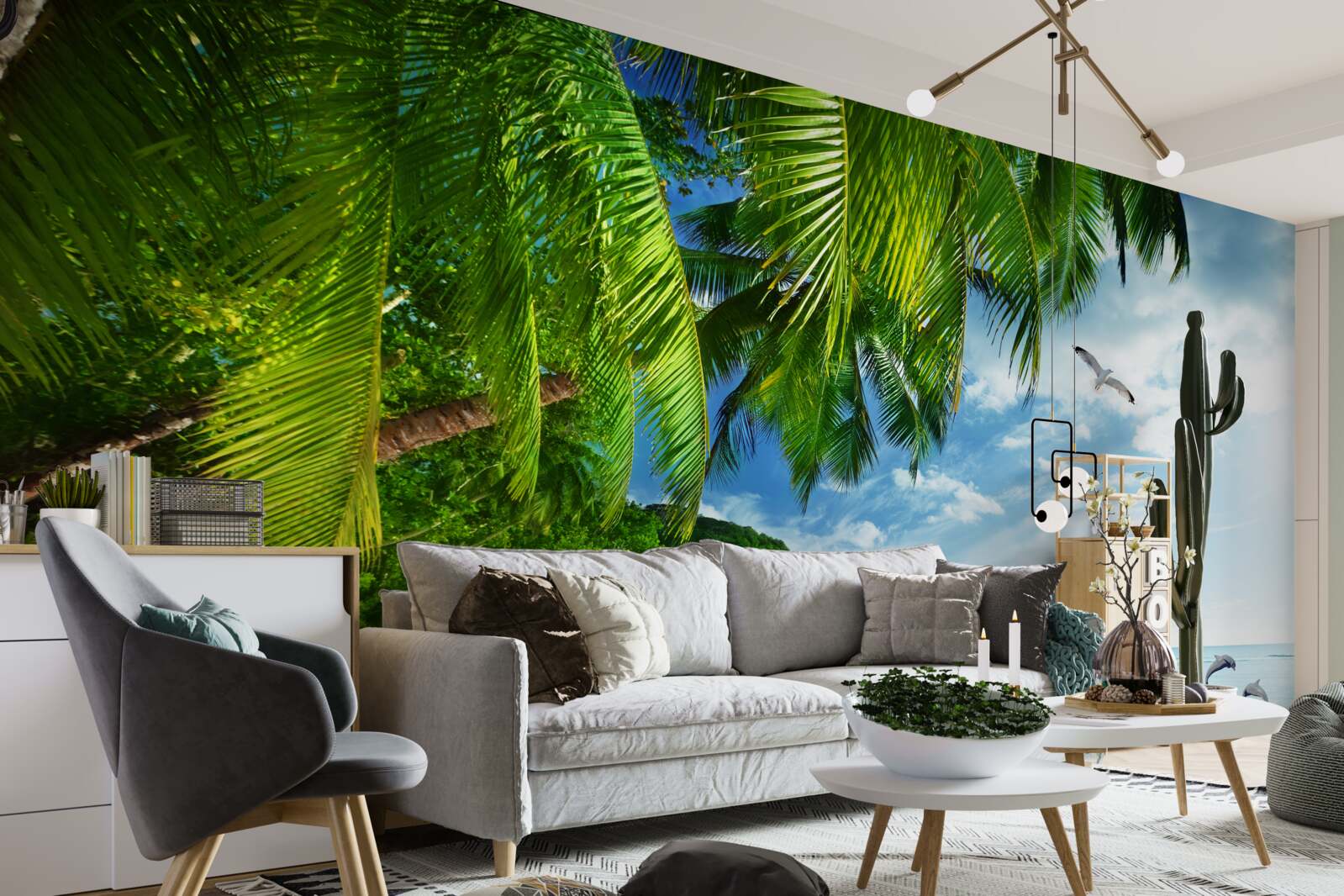 Фотошпалери безлюдний острів з піщаним пляжем