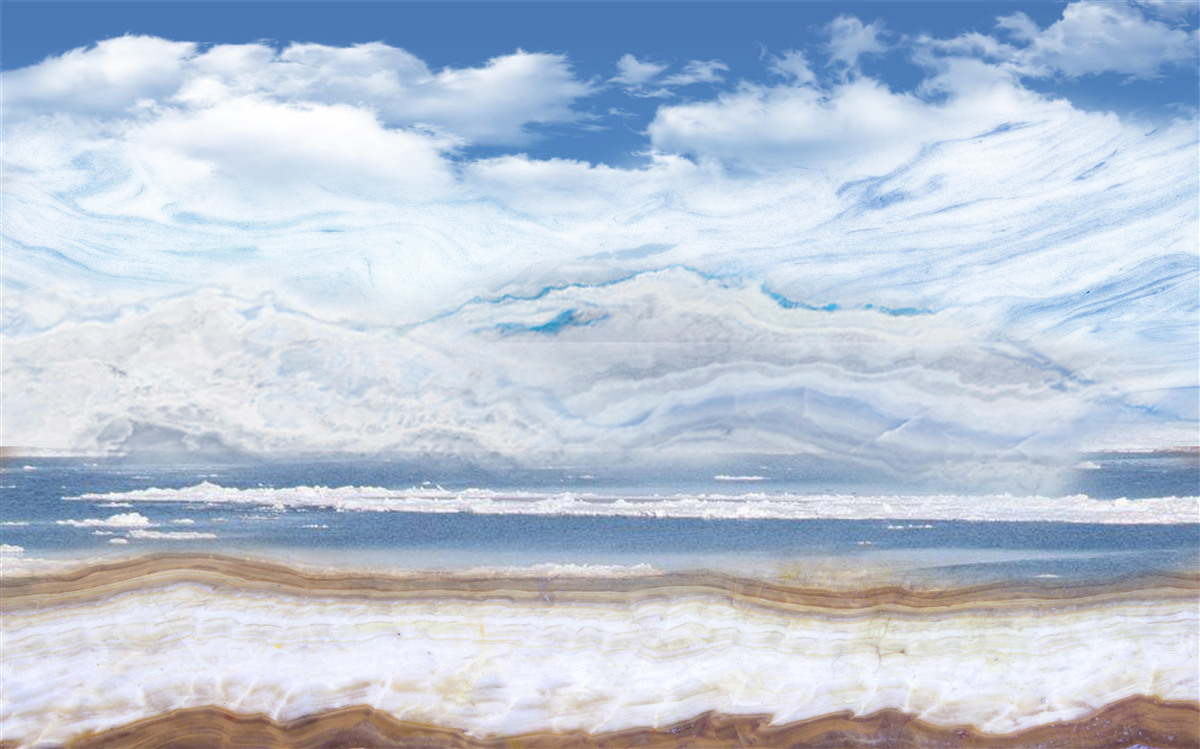 Фотошпалери піщаний пляж і спокійне море