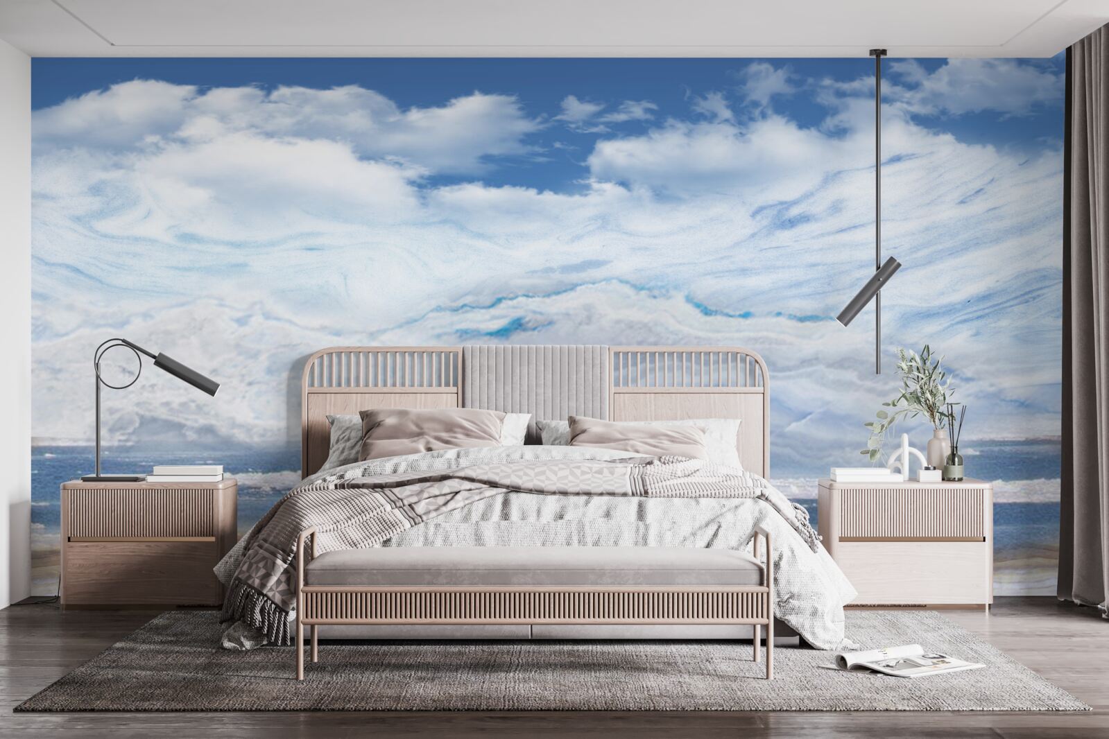 Фотошпалери піщаний пляж і спокійне море