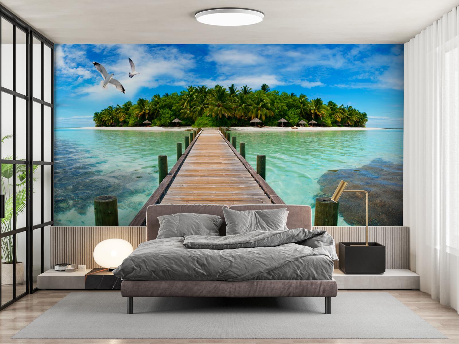 Фотошпалери дорога на тропічний острів