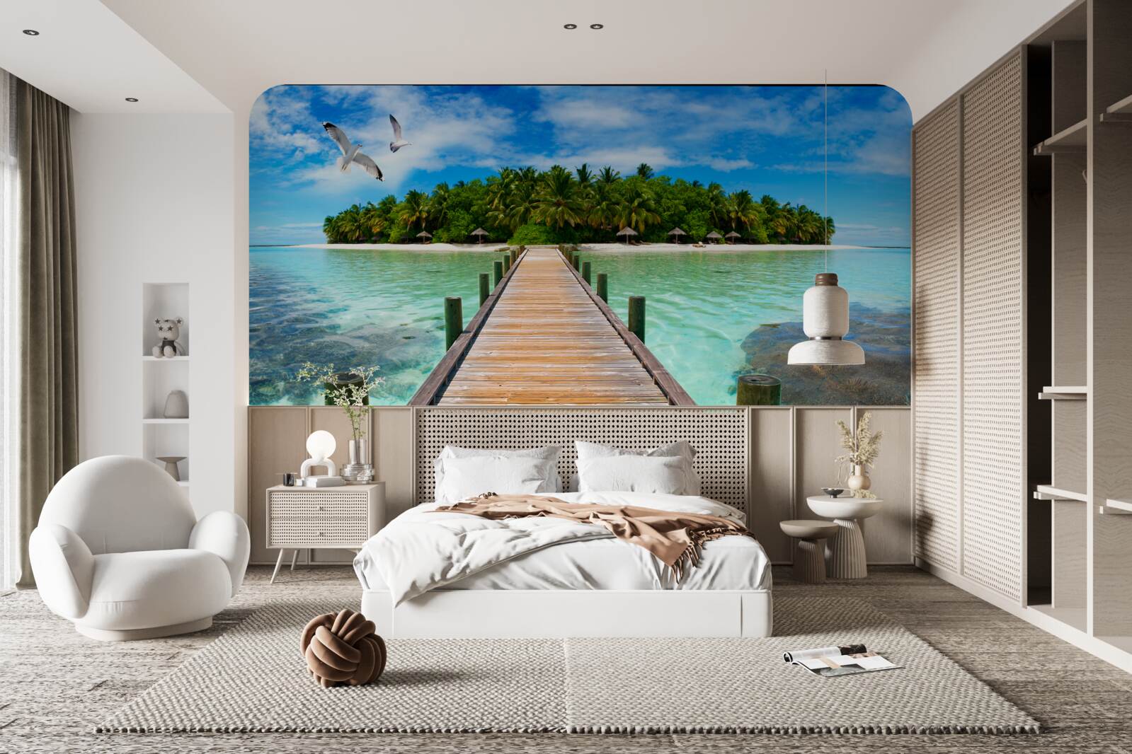 Фотошпалери дорога на тропічний острів