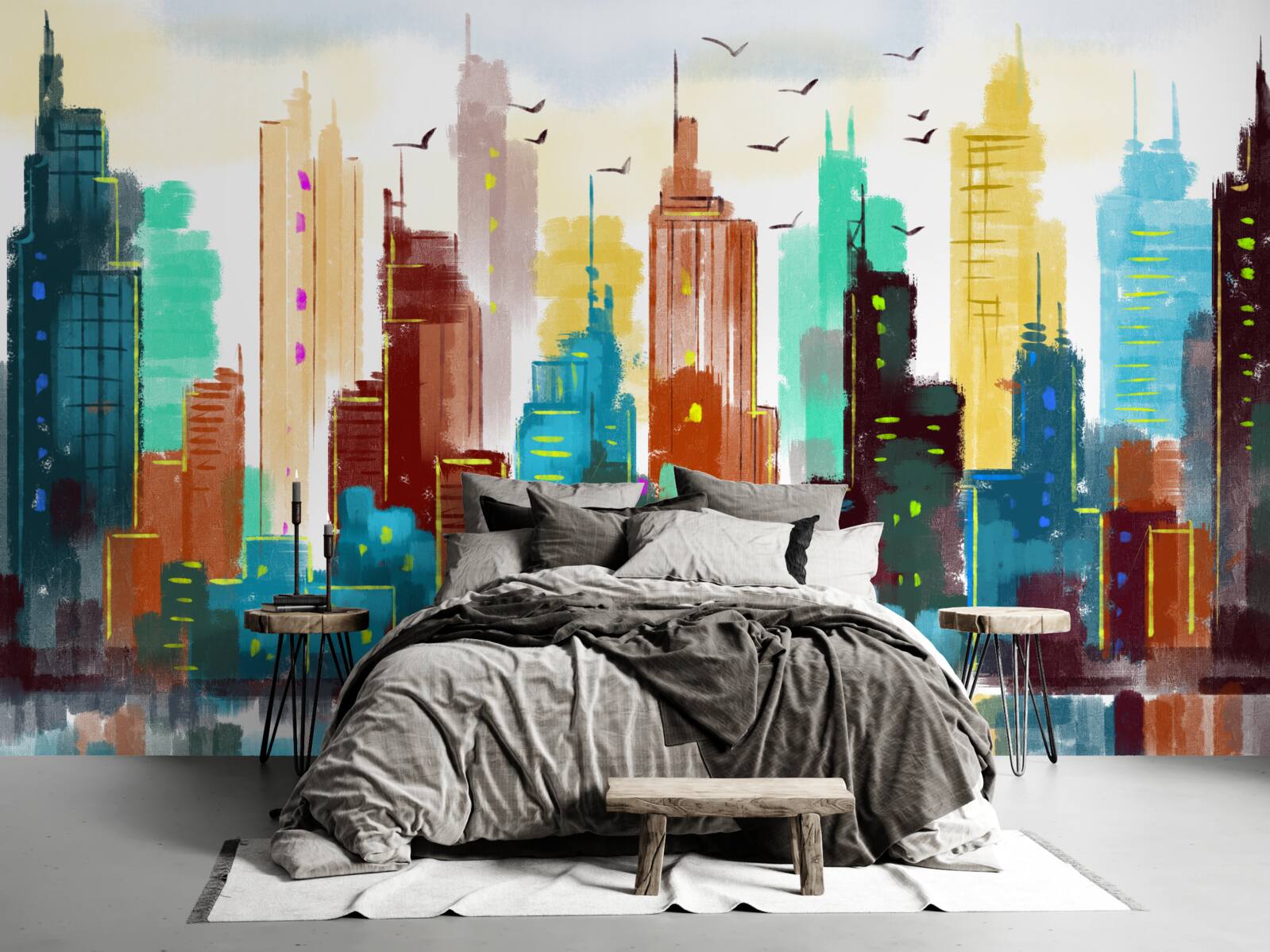 Фотошпалери абстрактне зображення сучасного міста