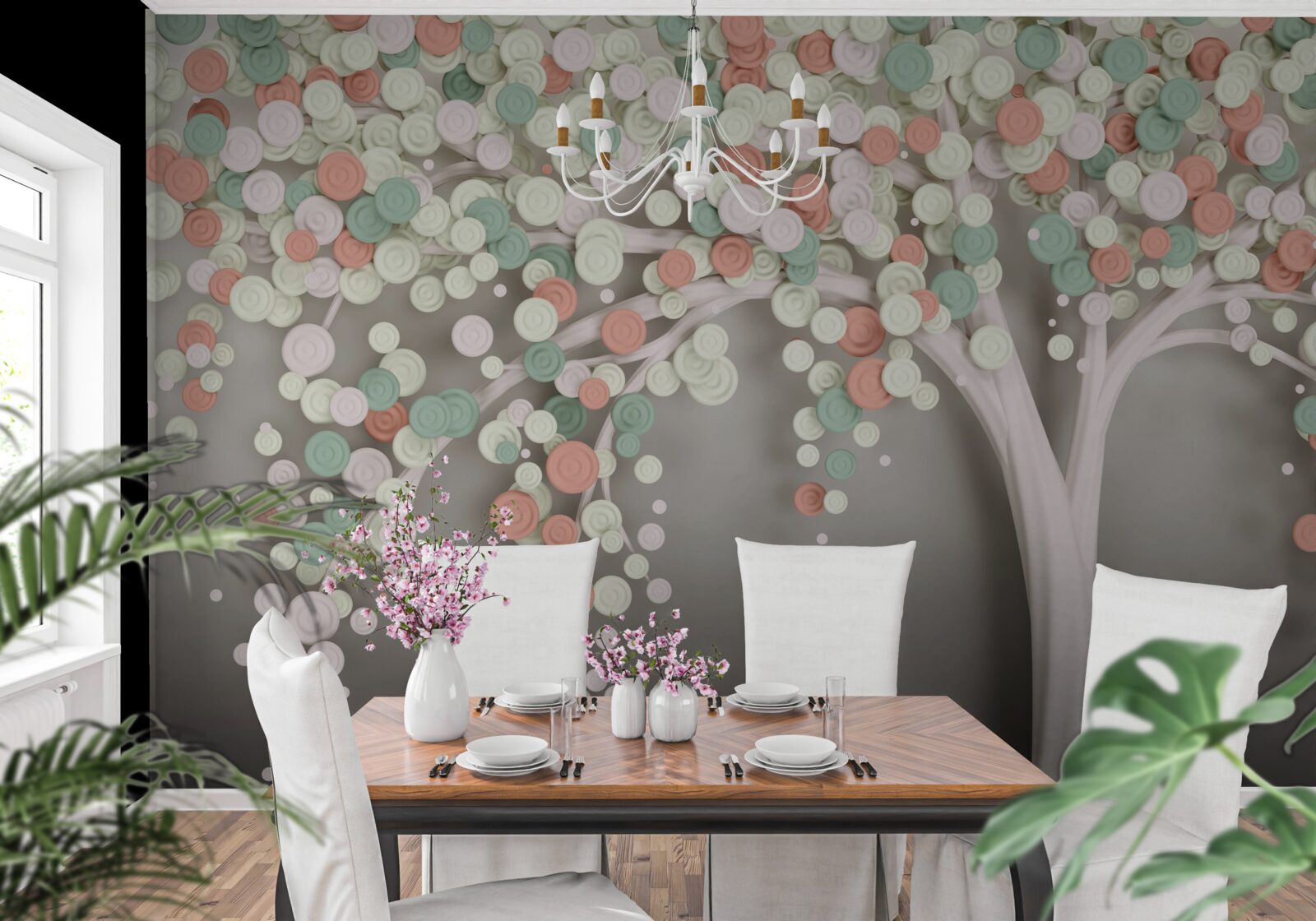 Фотошпалери листя на дереві восени