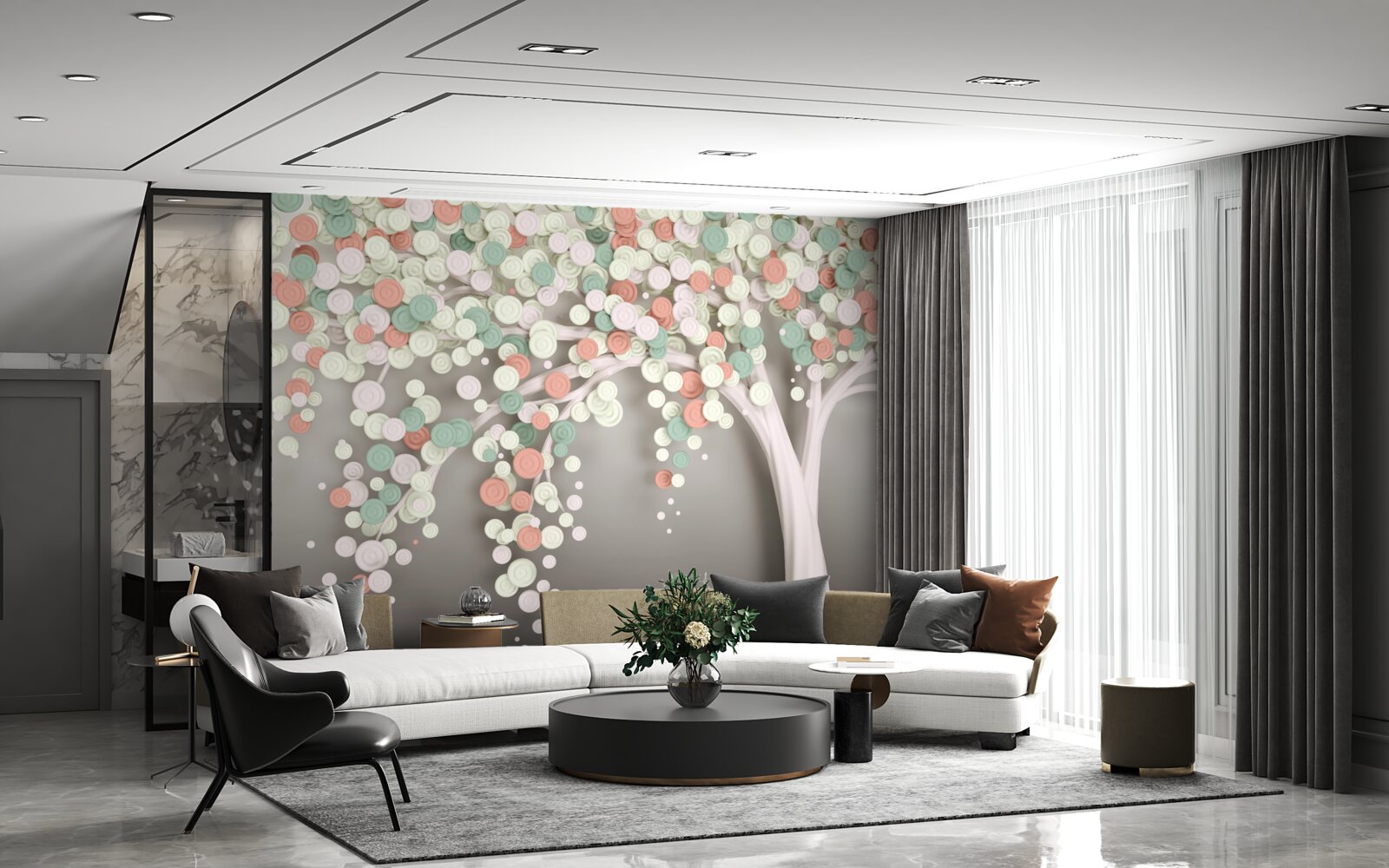 Фотошпалери листя на дереві восени