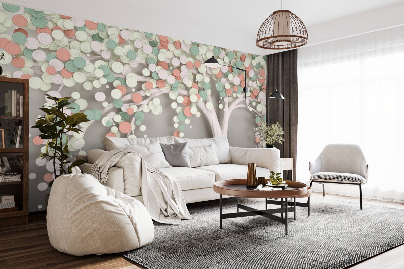 Фотошпалери листя на дереві восени