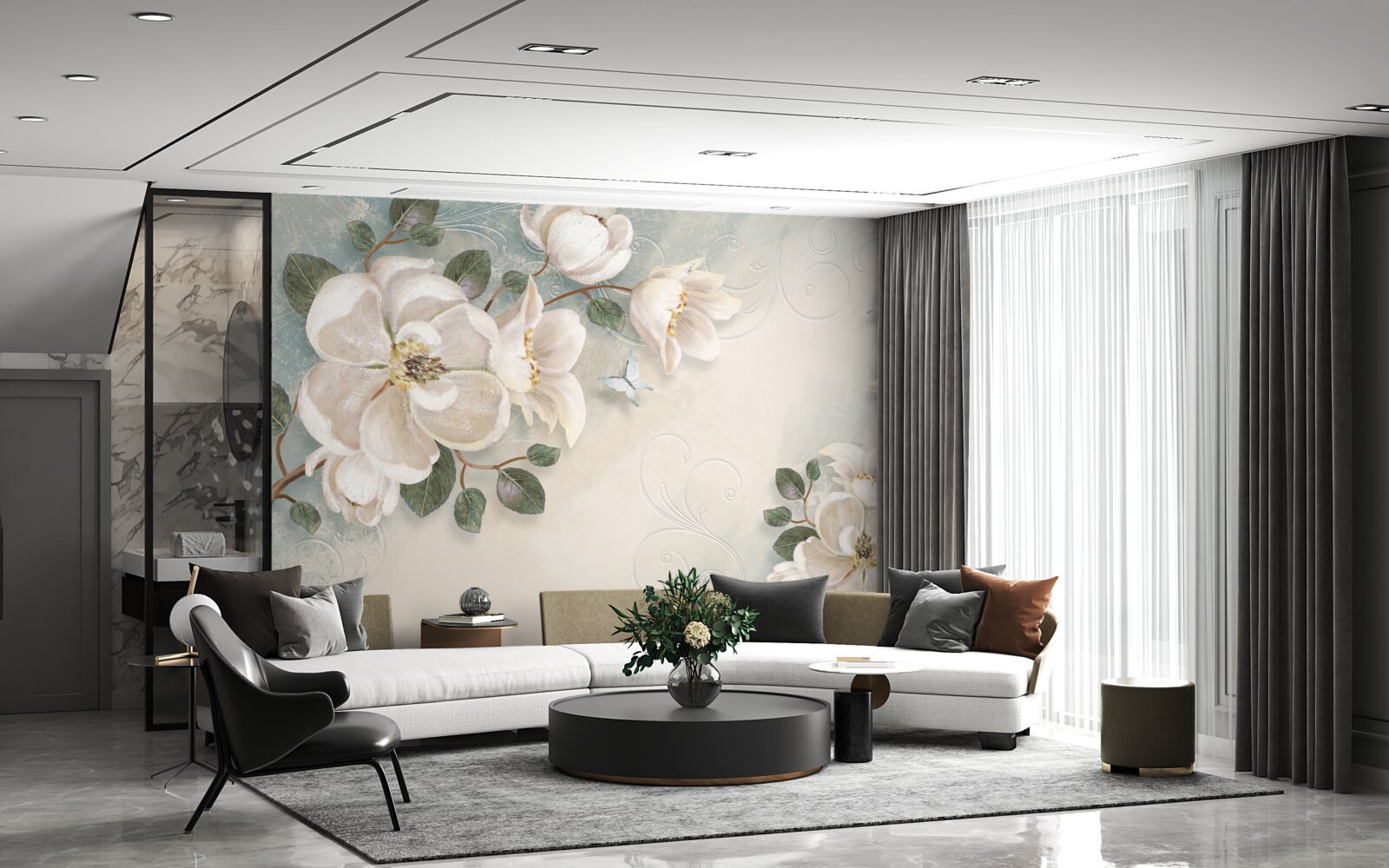 Фотошпалери Білосніжні пелюстки ніжності