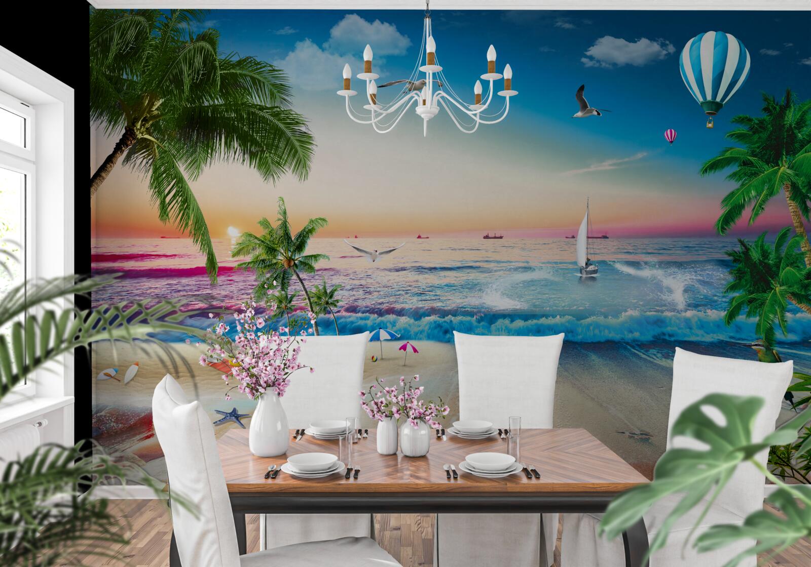 Фотошпалери морський живопис з хвилею