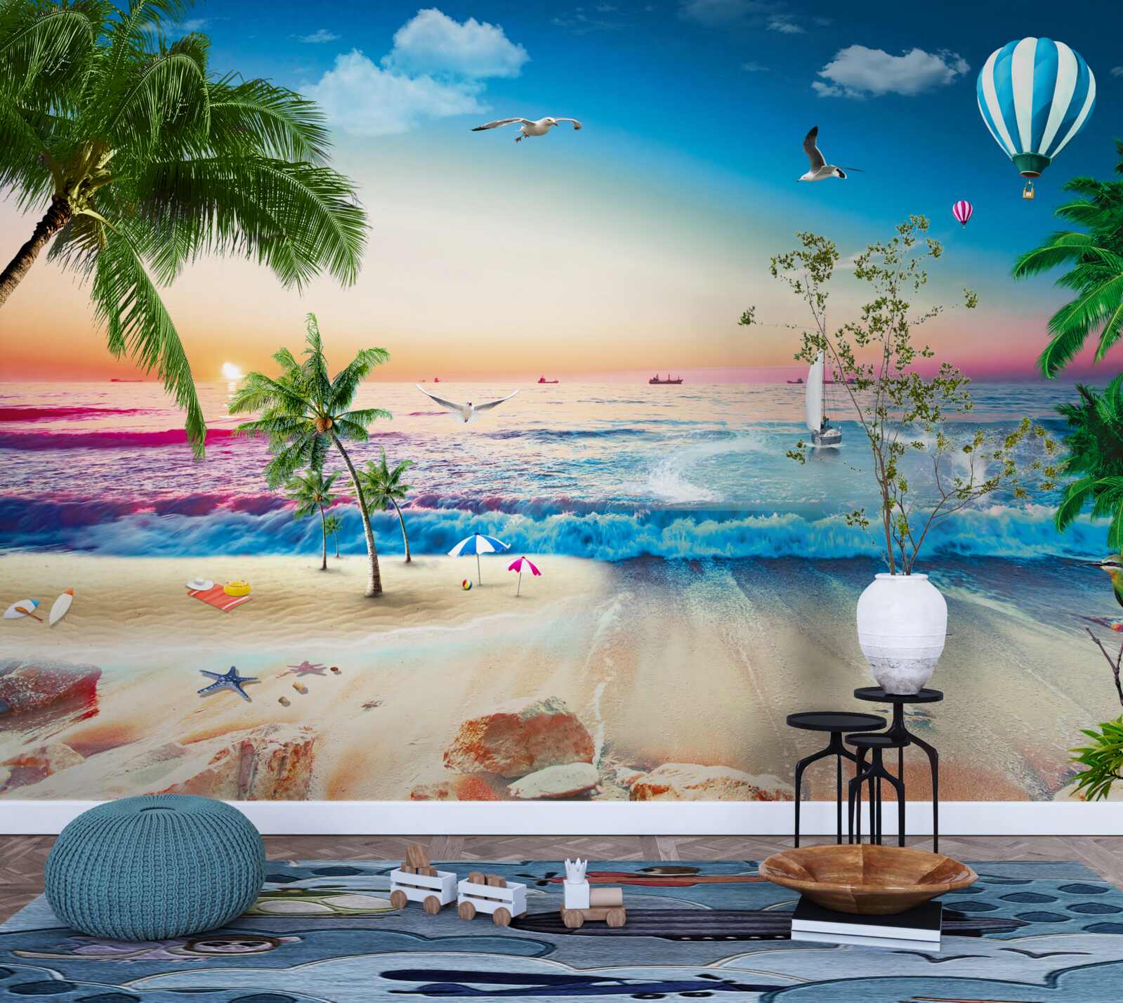 Фотошпалери морський живопис з хвилею