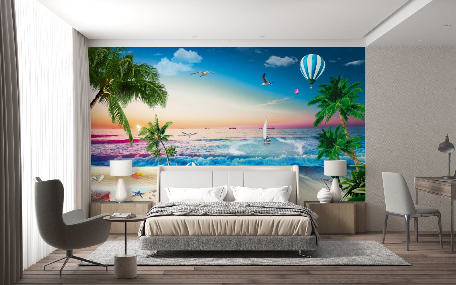 Фотошпалери морський живопис з хвилею