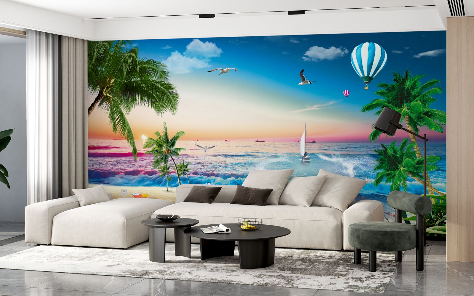 Фотошпалери морський живопис з хвилею